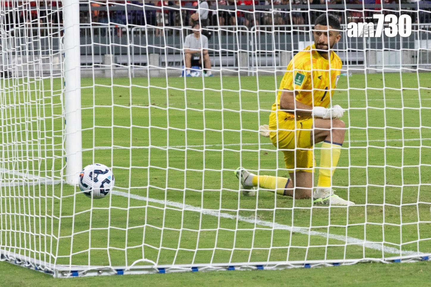 亞洲盃外圍賽|香港足球隊對印度,彭利拿射入12碼為香港隊取得勝利。(蘇文傑攝)