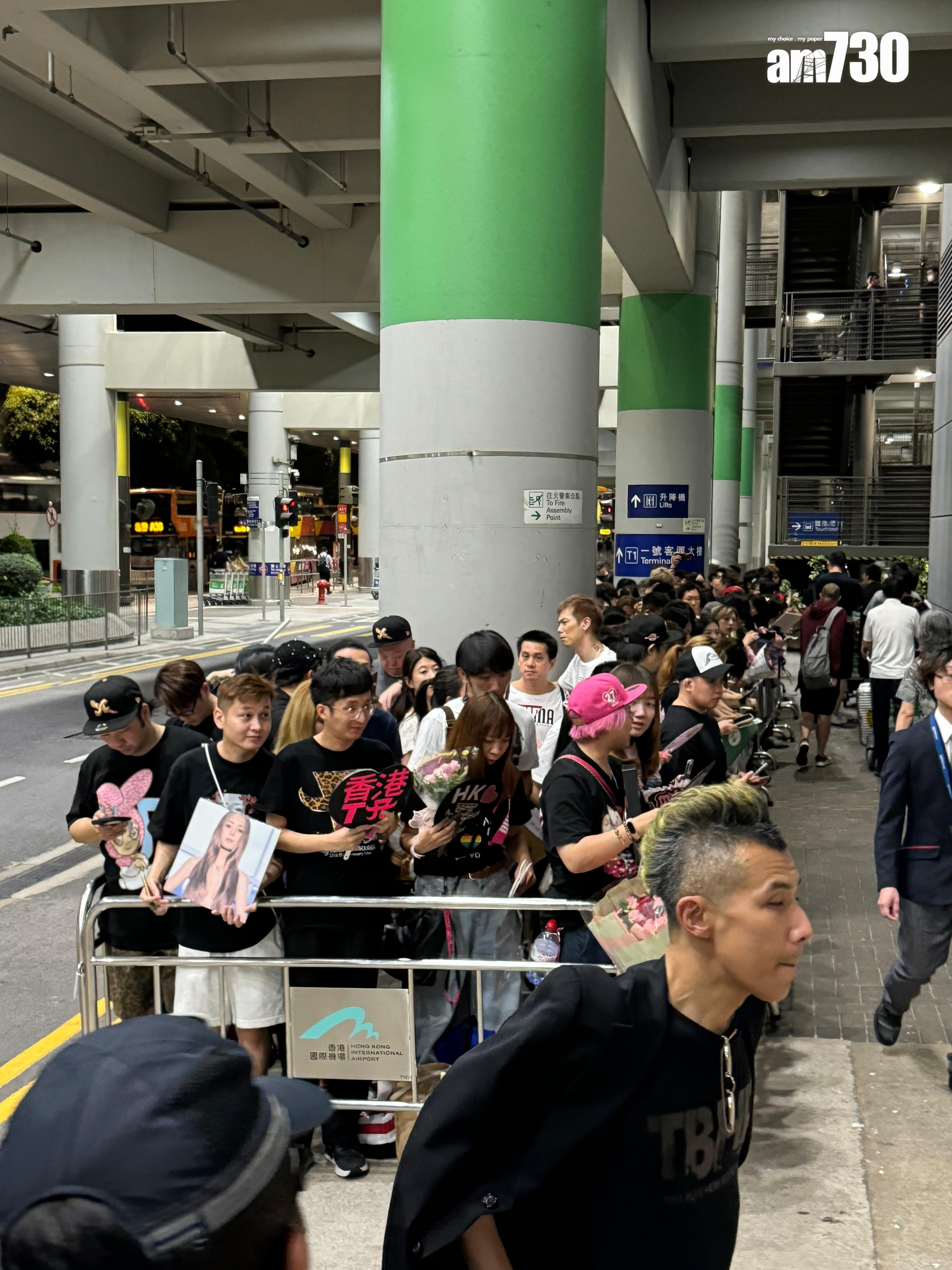 濱崎步重臨香港,有近200粉絲接機。(娛樂組攝)
