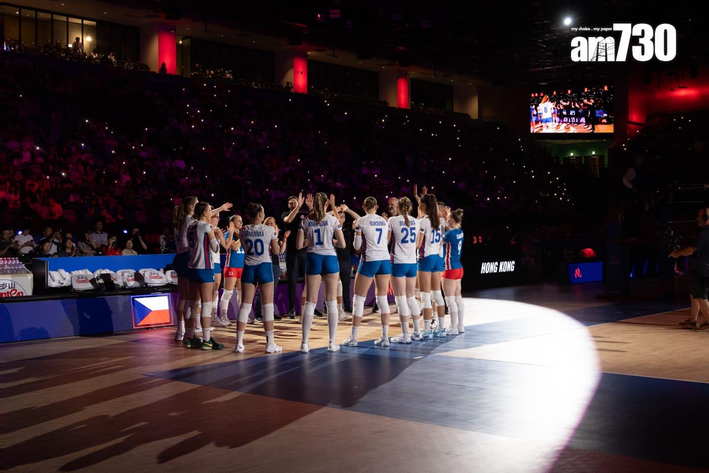 中國女排首戰對手捷克。(蘇文傑攝)