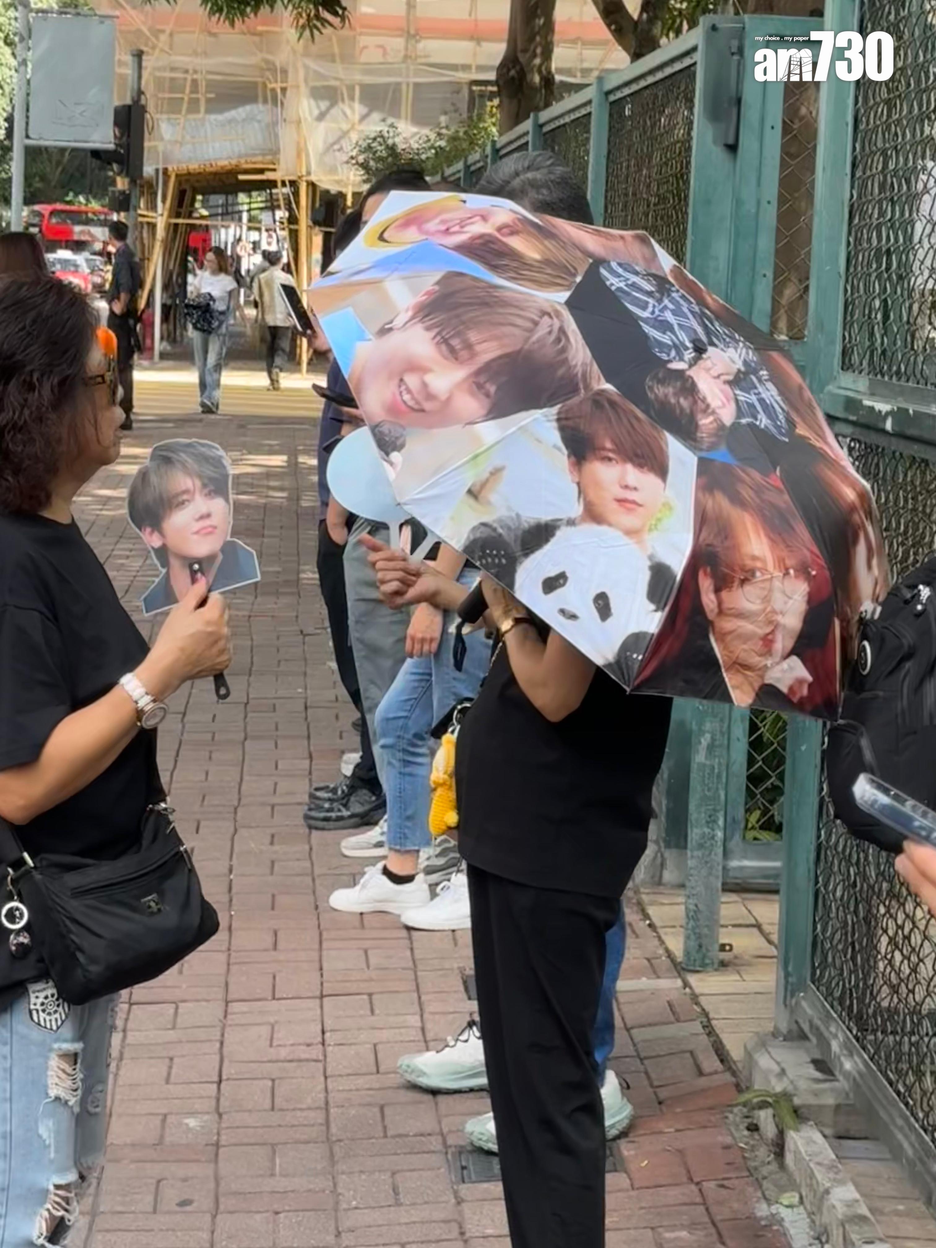 現時姜糖表示未能入場,但也特別提早到場為姜濤打氣。(娛樂組攝)