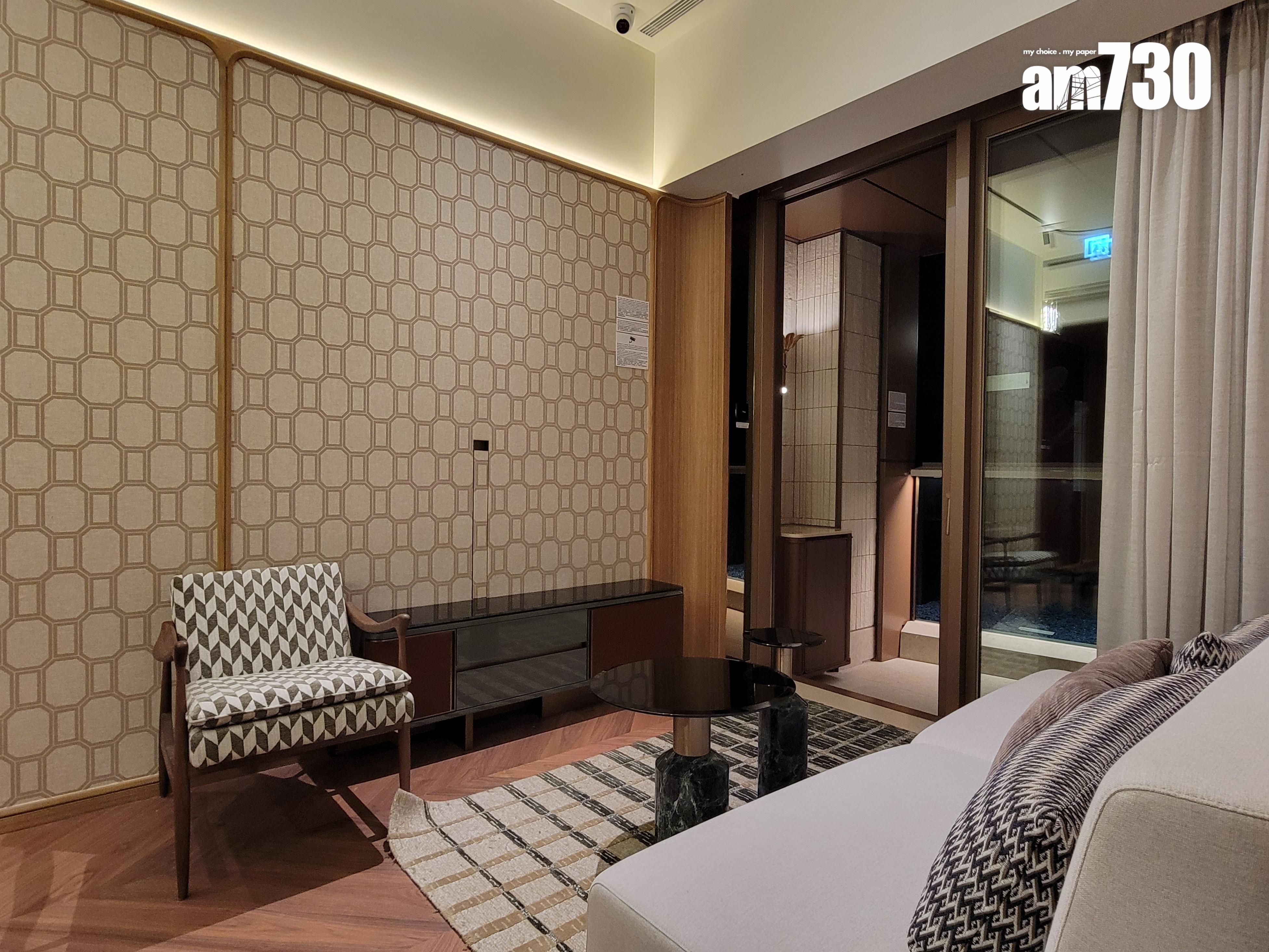 滶晨示範單位|494呎連家具兩房 木系設計深綠色主調 (多圖有片)|黃竹坑新盤