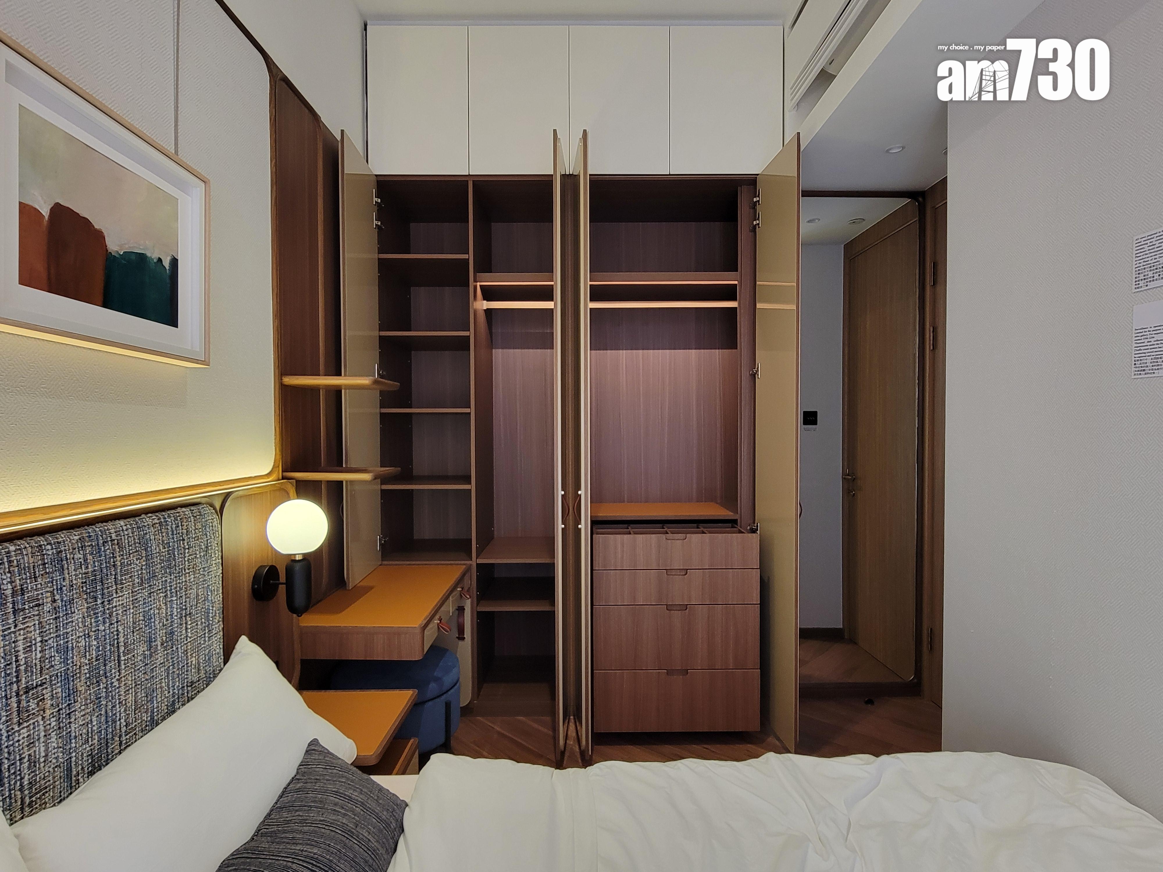 滶晨示範單位|494呎連家具兩房 木系設計深綠色主調 (多圖有片)|黃竹坑新盤