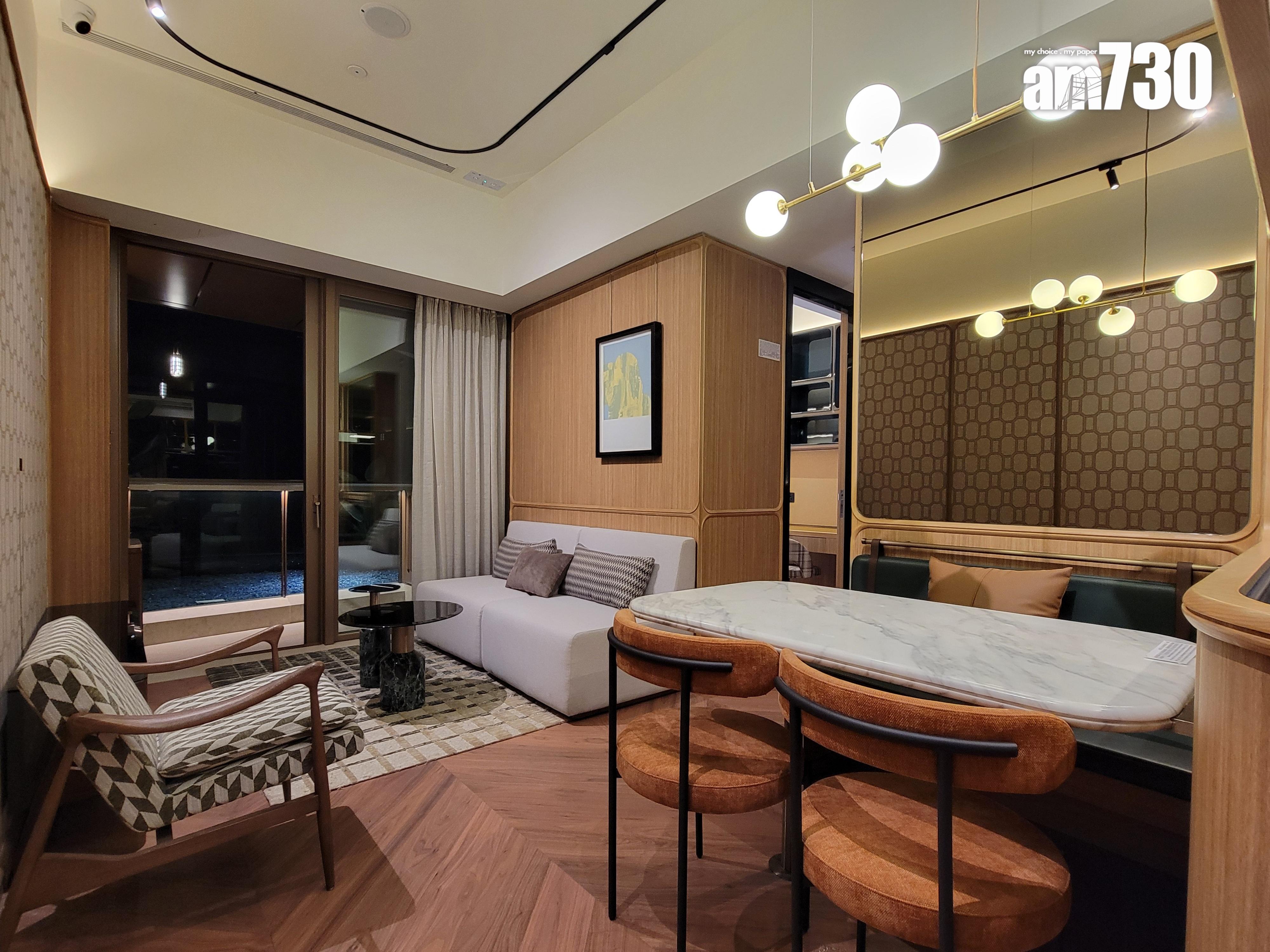 滶晨示範單位|494呎連家具兩房 木系設計深綠色主調 (多圖有片)|黃竹坑新盤