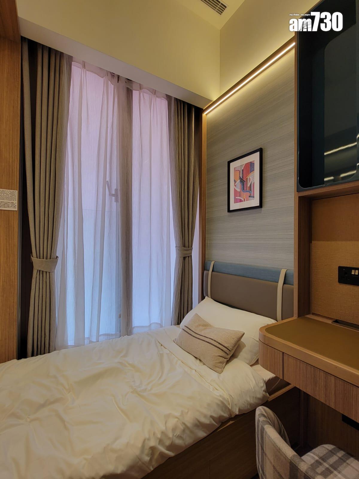 滶晨示範單位|494呎連家具兩房 木系設計深綠色主調 (多圖有片)|黃竹坑新盤