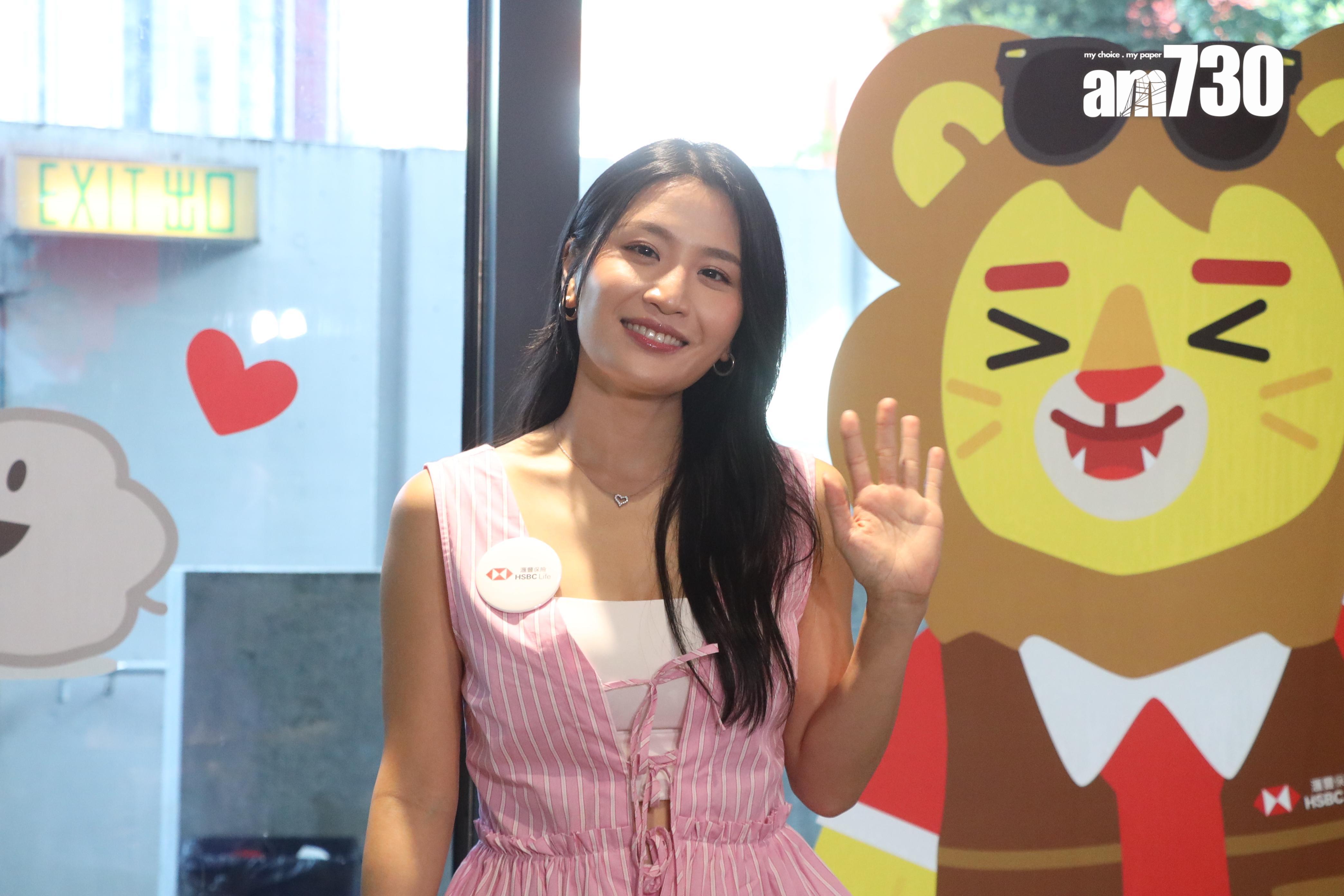 Coffee林芊妤出席活動,交代胎兒染色體報告情況和懷孕心情。(娛樂組攝)