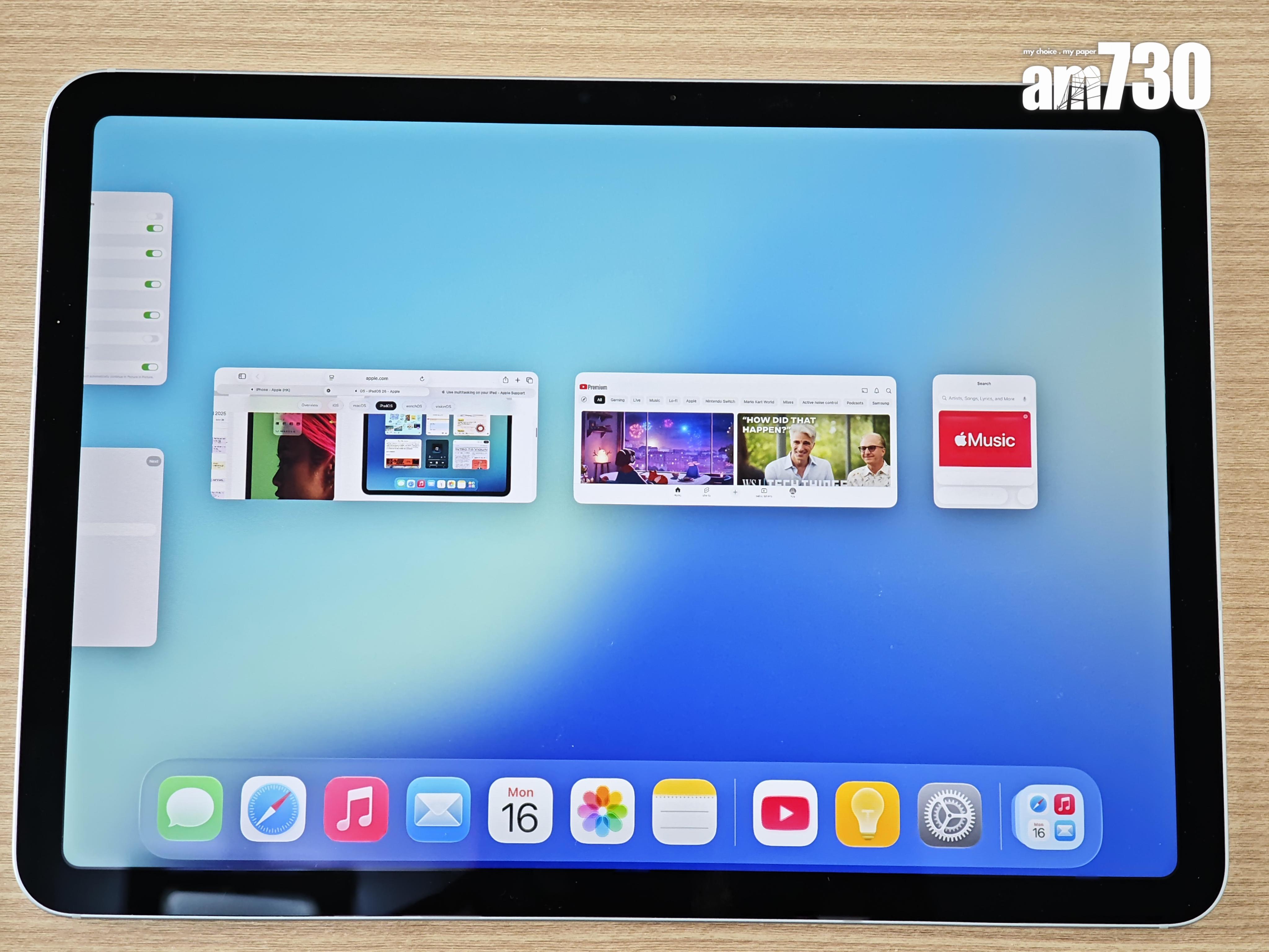iPadOS 26的「Exposé」頁面可一次過瀏覽所有開啟的視窗。