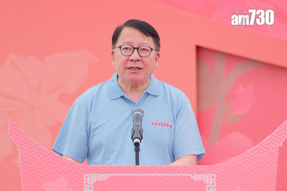 陳國基表示,政府將與各個同鄉社團合作,號召更多鄉親支持全運會和各項大型盛事。(中通社)