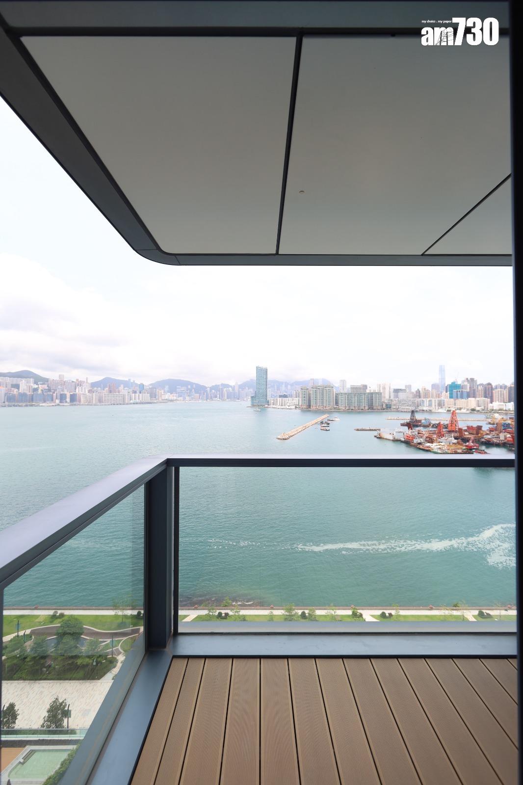 維港•灣畔示範單位|669呎連家具三房戶 深棕金銅色系強調風格藝術(多圖有片)|啟德新盤