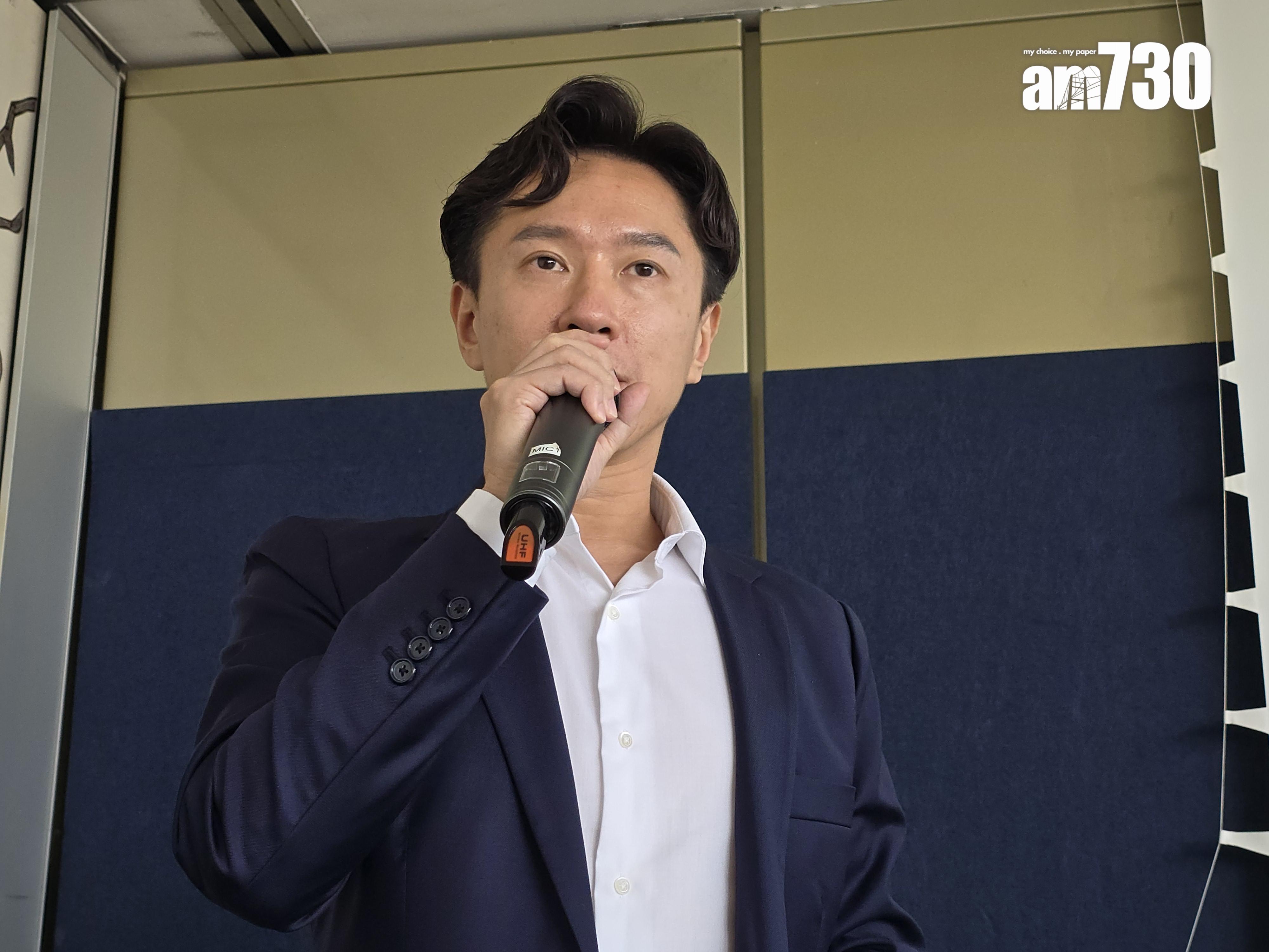 香港的士小巴商總會發言人翁國豪。(李朗僑攝)