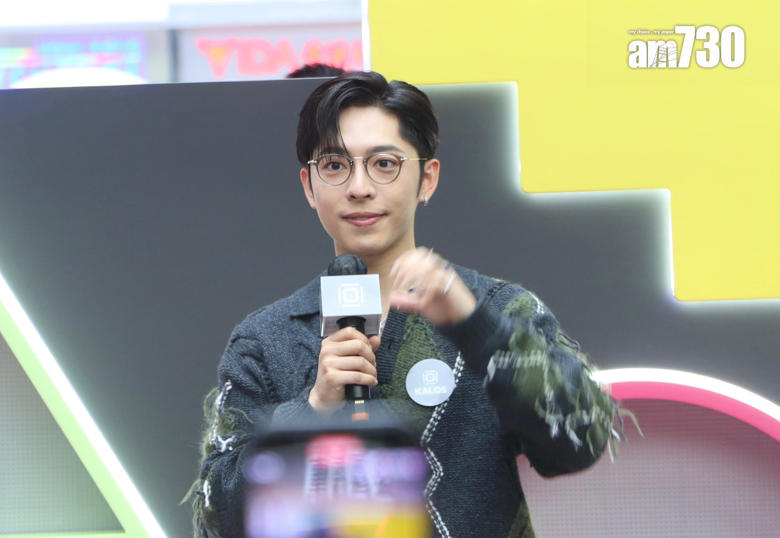 Edan於尖沙咀出席活動,揚言要為演唱會加場集氣。(娛樂組攝)