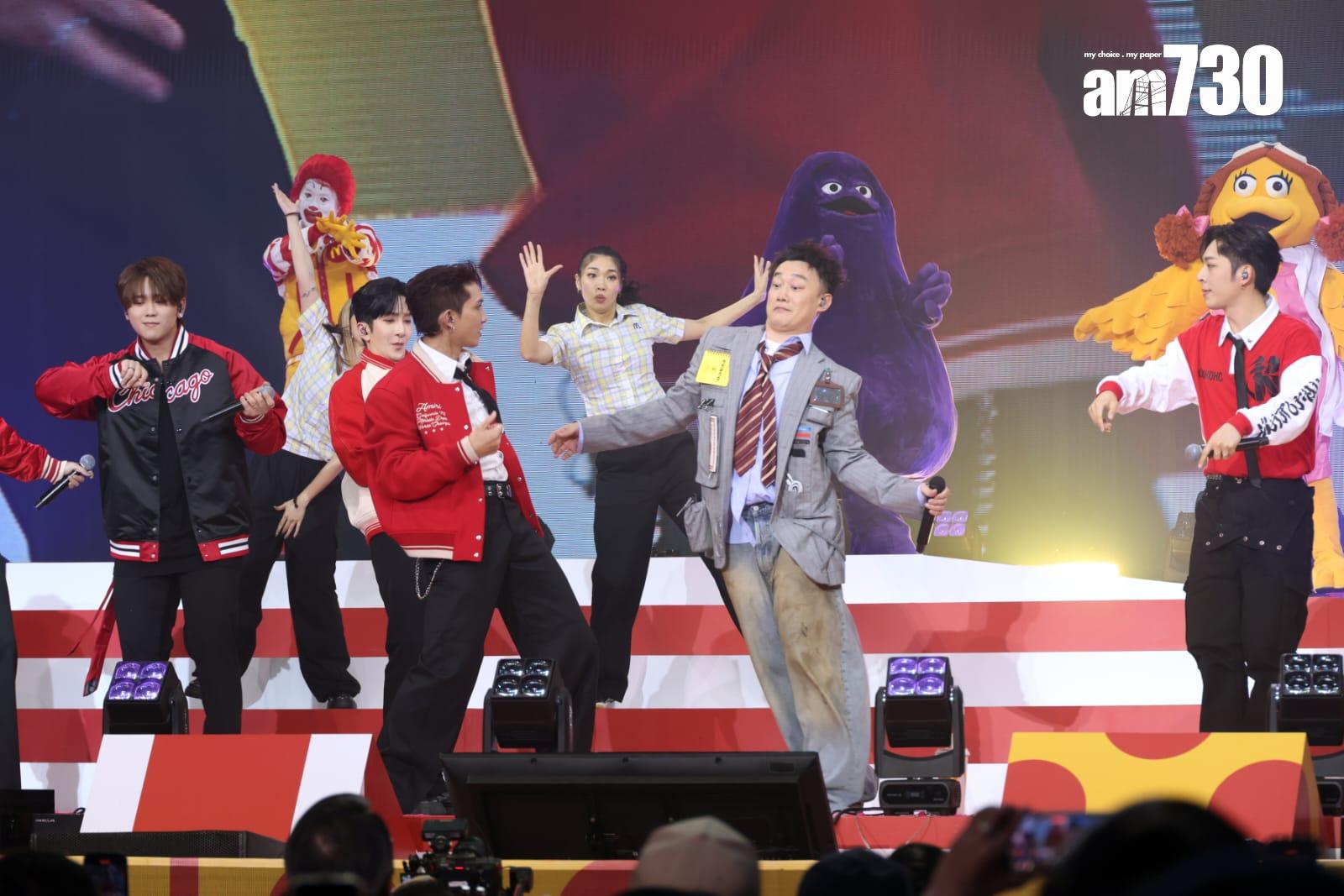 陳奕迅、MIRROR壓軸合唱。 (林俊源攝)