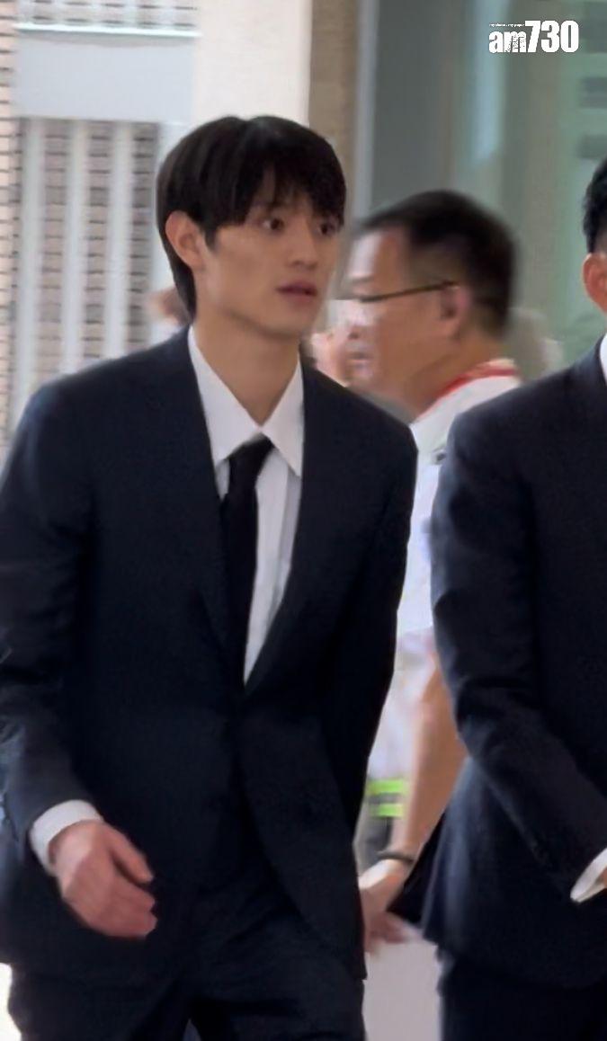 上村謙信激瘦現身西九法院。(娛樂組攝)