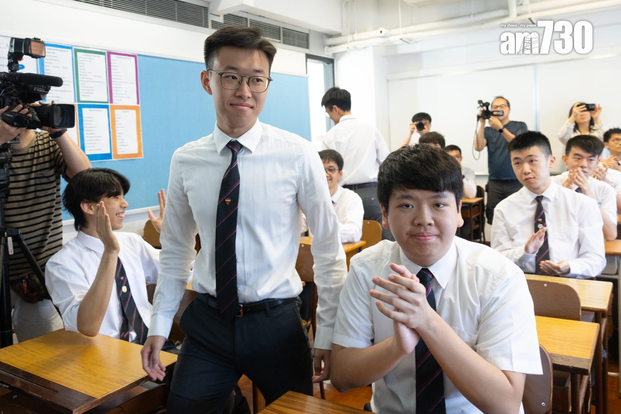 DSE放榜2025|喇沙書院超級狀元陳博軒引用李小龍名言「Be Water」哲學學習。(蘇文傑攝)