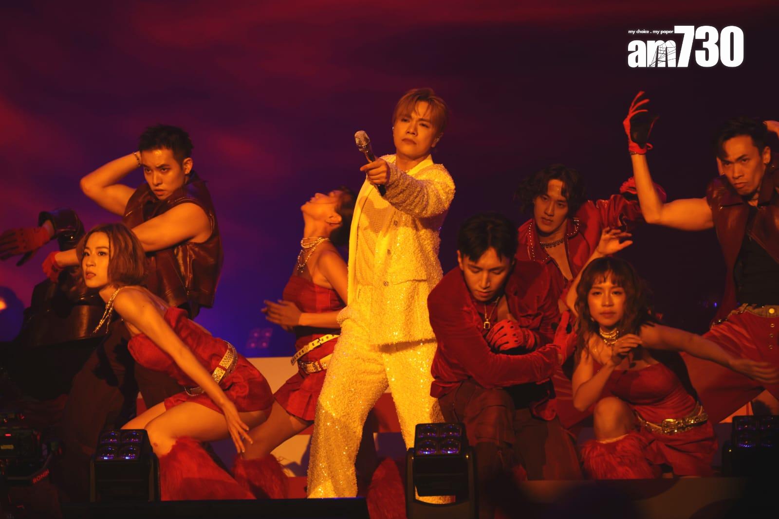 張敬軒唱重新編曲的《酷愛》,大展舞姿。(林俊源攝)