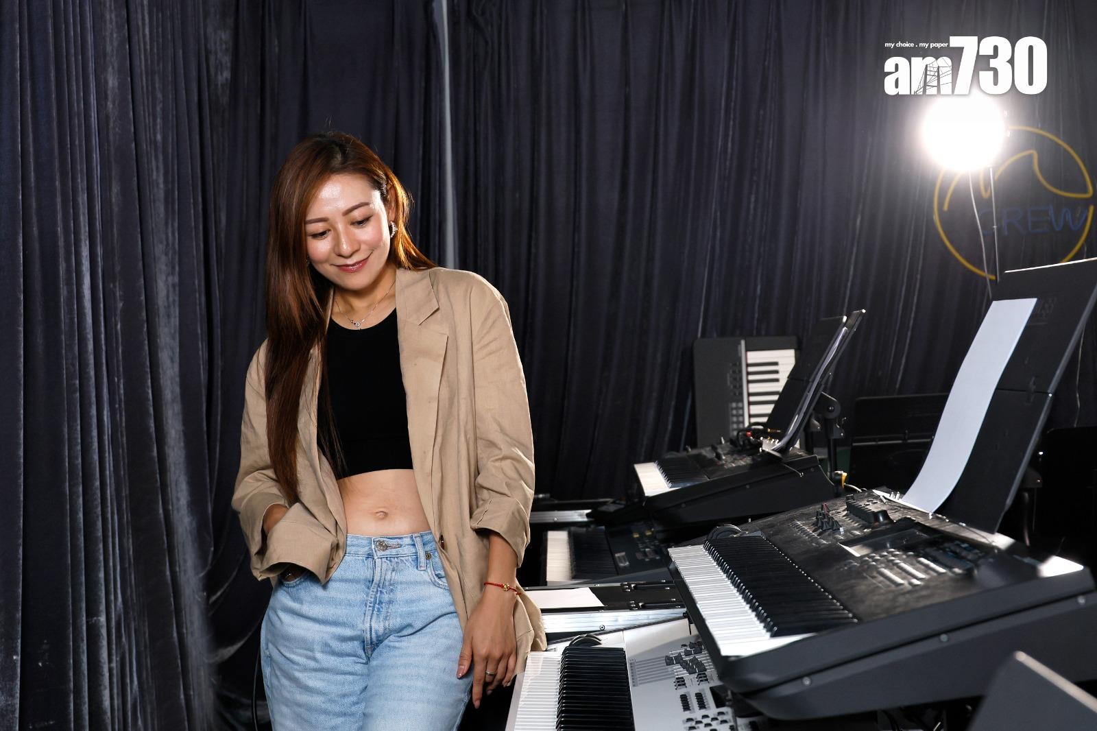 江若琳(Elanne)最近《am730》接受專訪宣傳即將於八月舉行的「江若琳 THE WITNESS 心的見證演唱會2025 」。(林俊源攝)