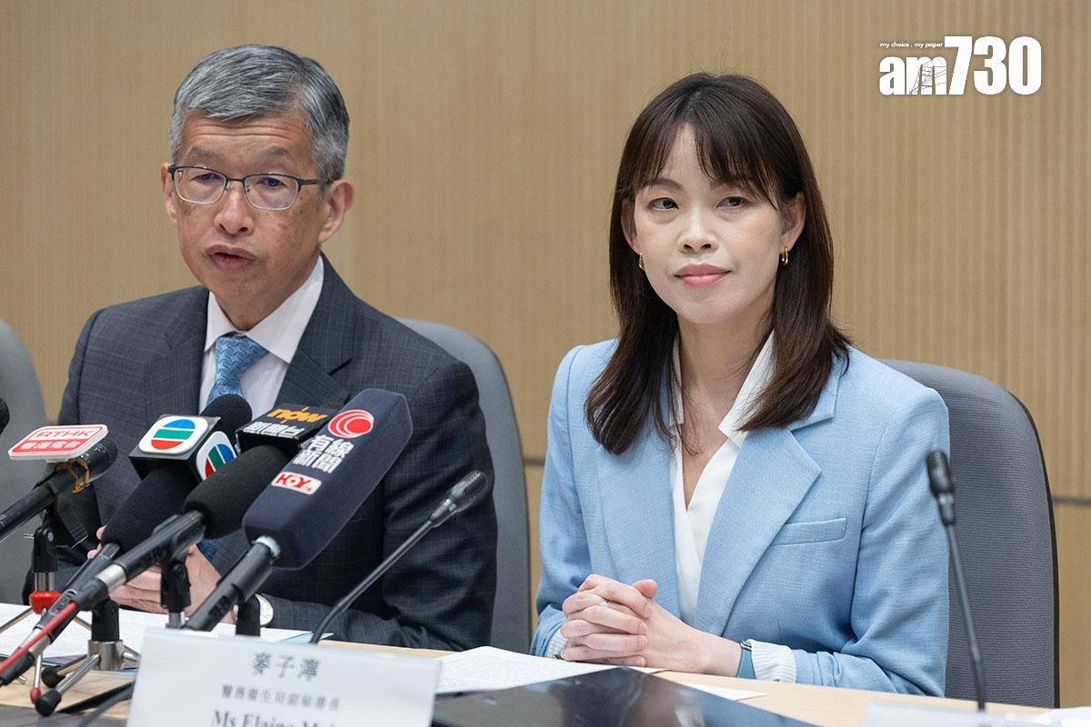 麥子濘(右)相信,新措施有助吸引有志從事臨床和教研工作的海外人才來港。(蘇文傑攝)