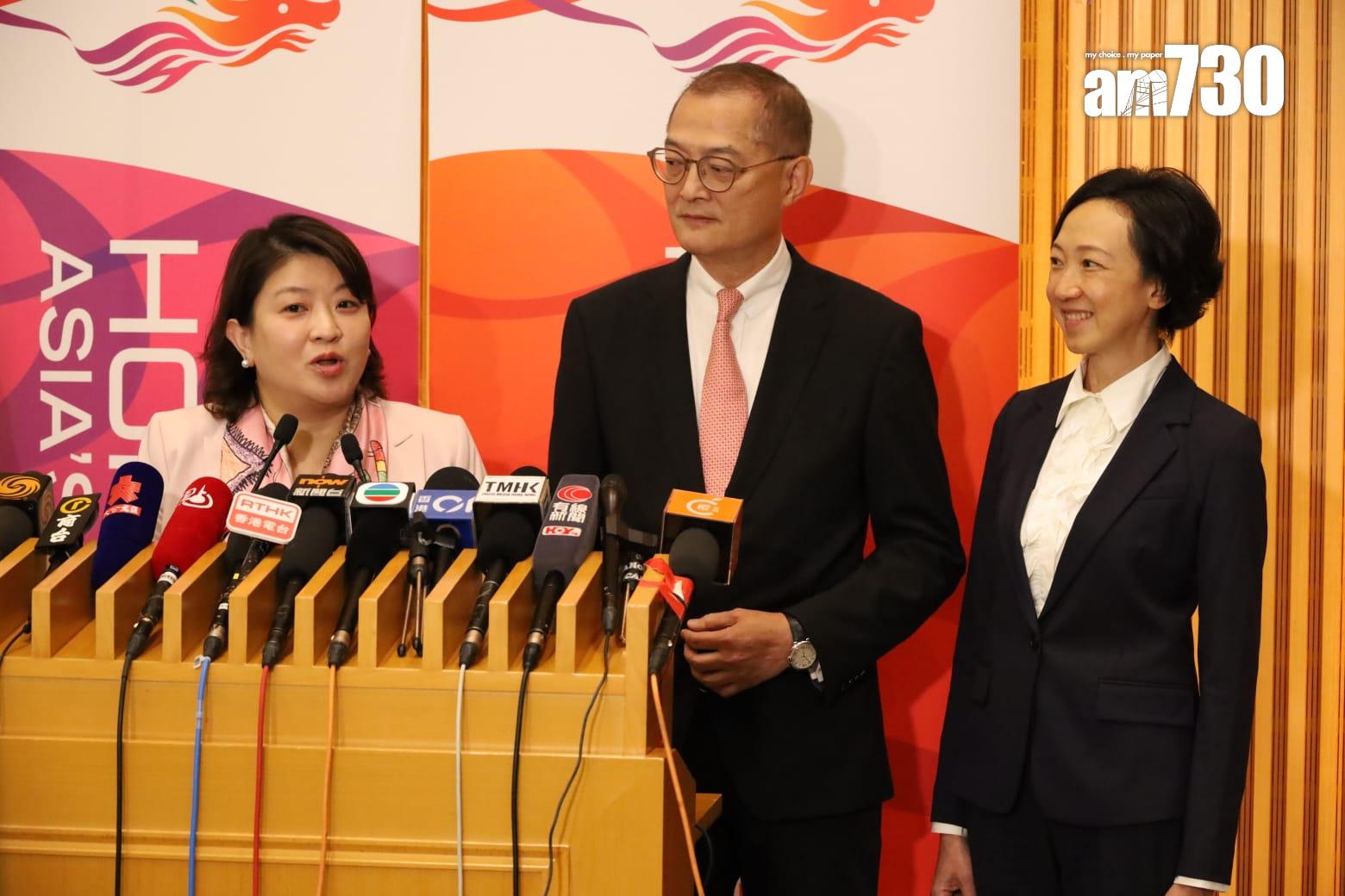 左起:李夏茵、盧寵茂和范婉雯。(鍾式明攝)