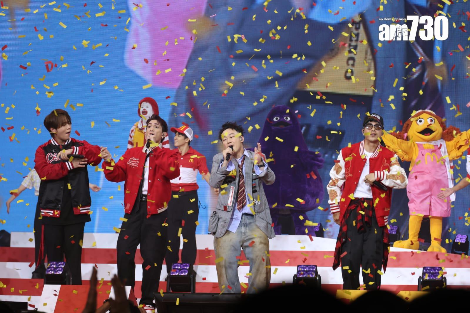 陳奕迅、MIRROR壓軸合唱。 (林俊源攝)