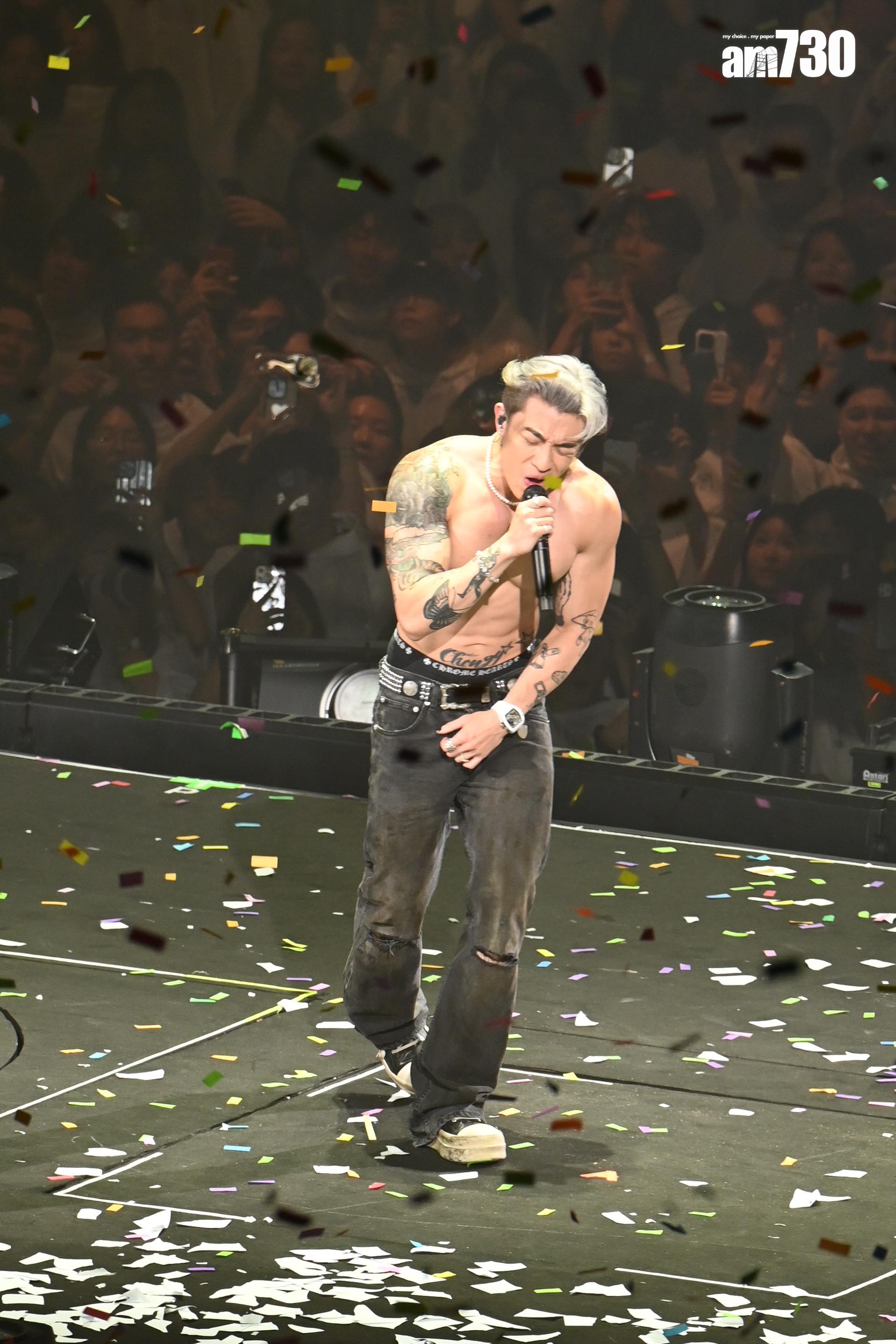 Tyson Yoshi演唱會後半部均赤膊上陣。 (娛樂組攝)