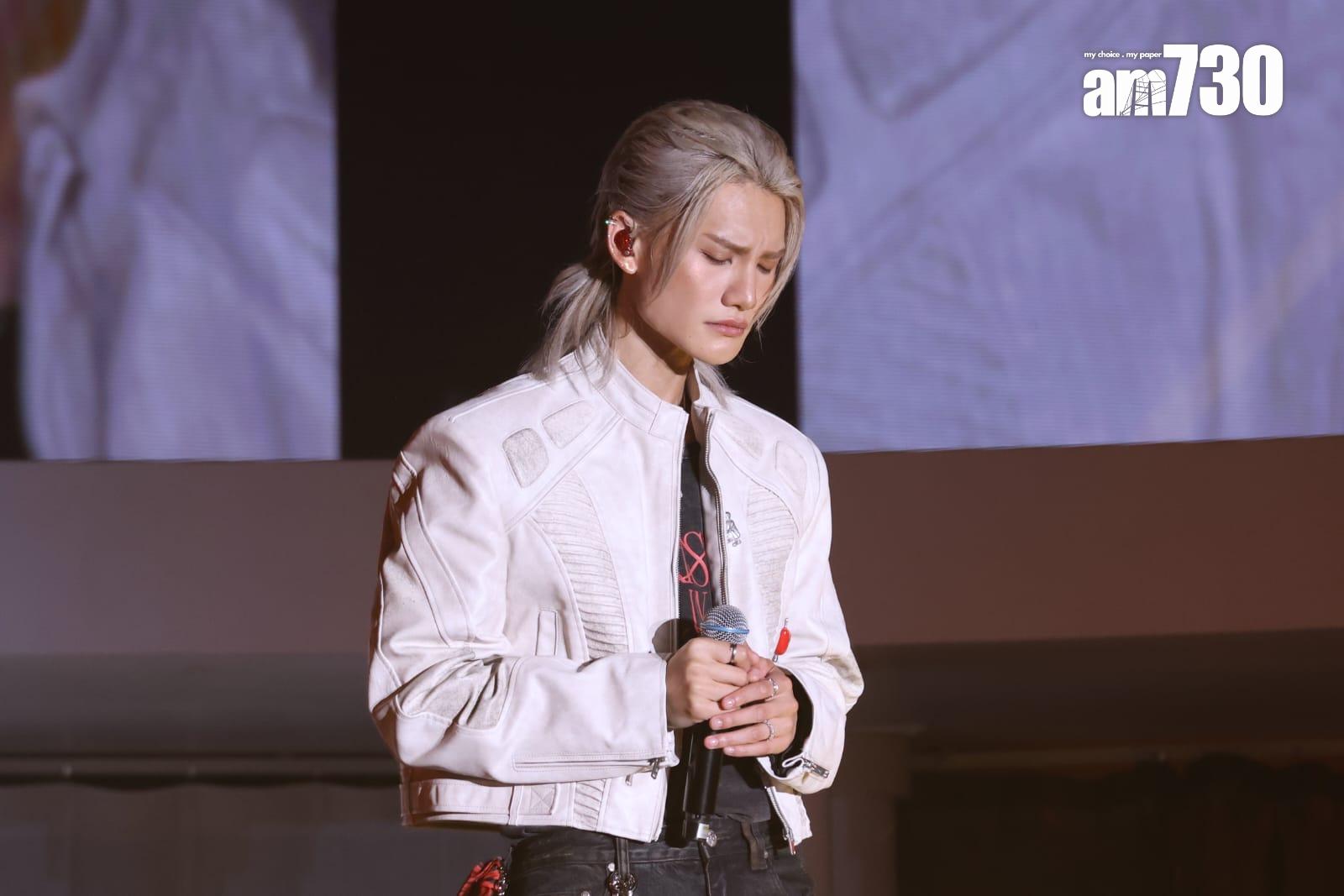 Jeremy李駿傑《Rise In Love Live 2025》演唱會,encore時段感觸哽咽。(林俊源攝)