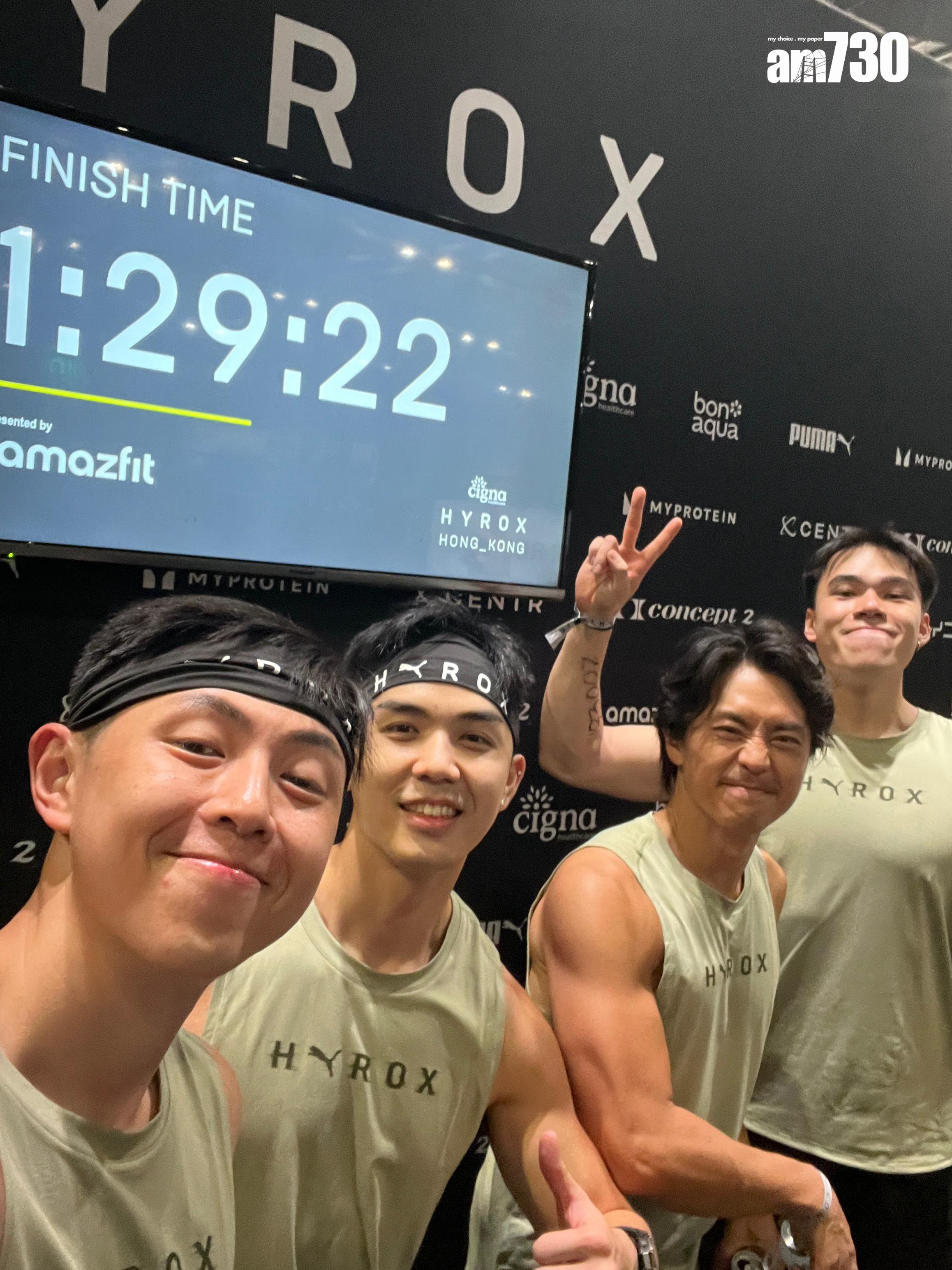 伍富橋興奮分享比原定時間提早完成比賽。(受訪者提供)
