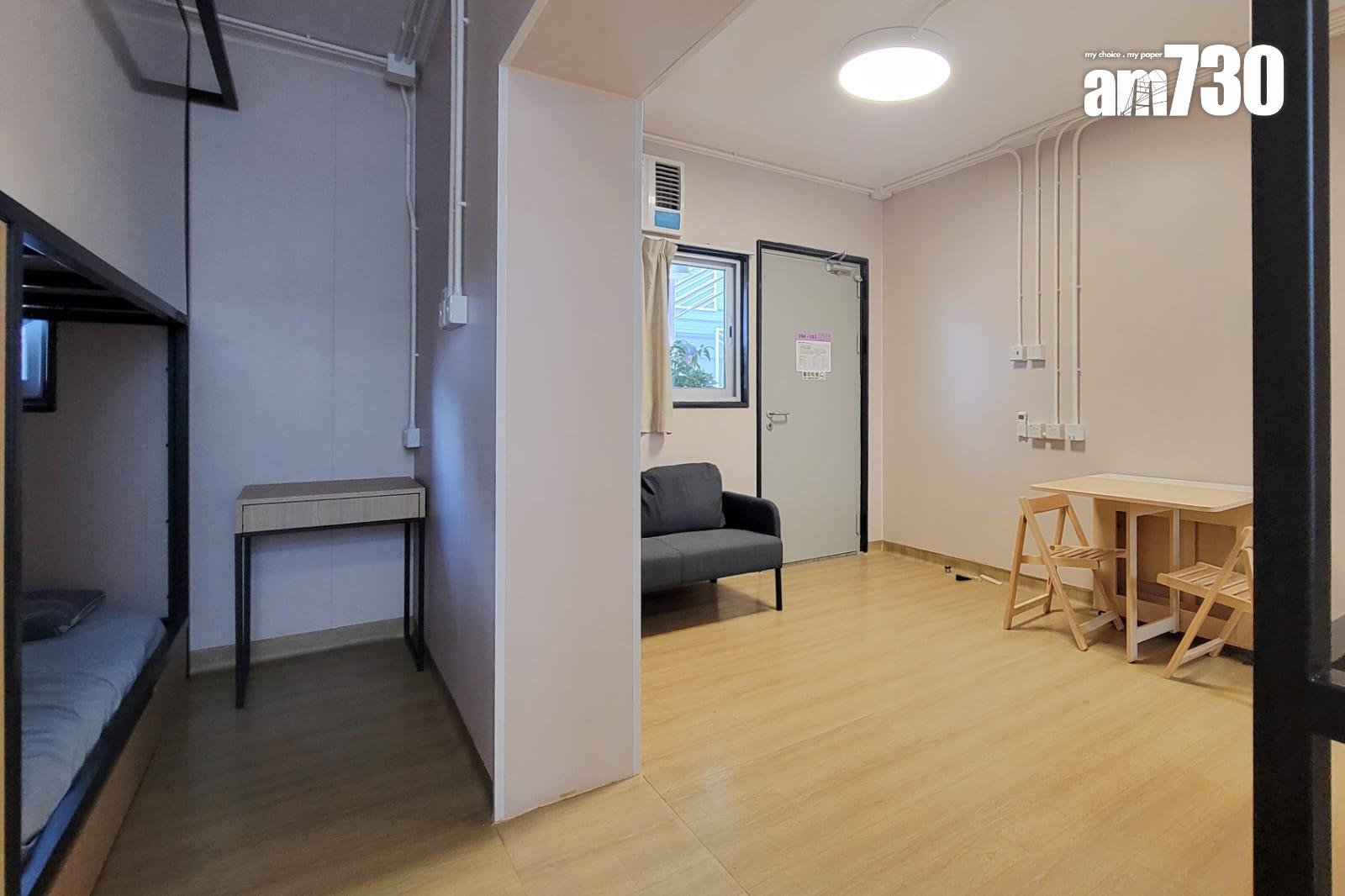 營運方開放予傳媒參觀,最少有3個戶型,包括單人房、雙人房及三人房。(周令知攝)