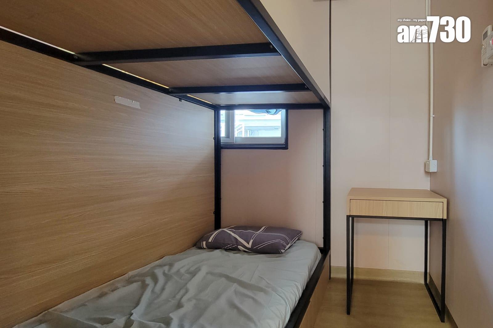 營運方開放予傳媒參觀,最少有3個戶型,包括單人房、雙人房及三人房。(周令知攝)