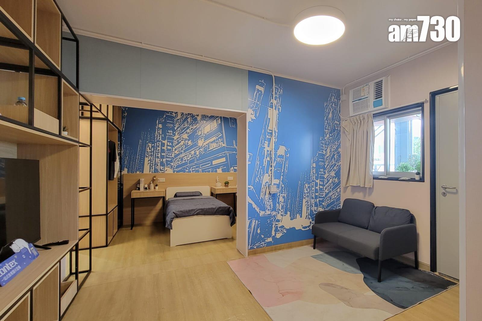 營運方開放予傳媒參觀,最少有3個戶型,包括單人房、雙人房及三人房。(周令知攝)