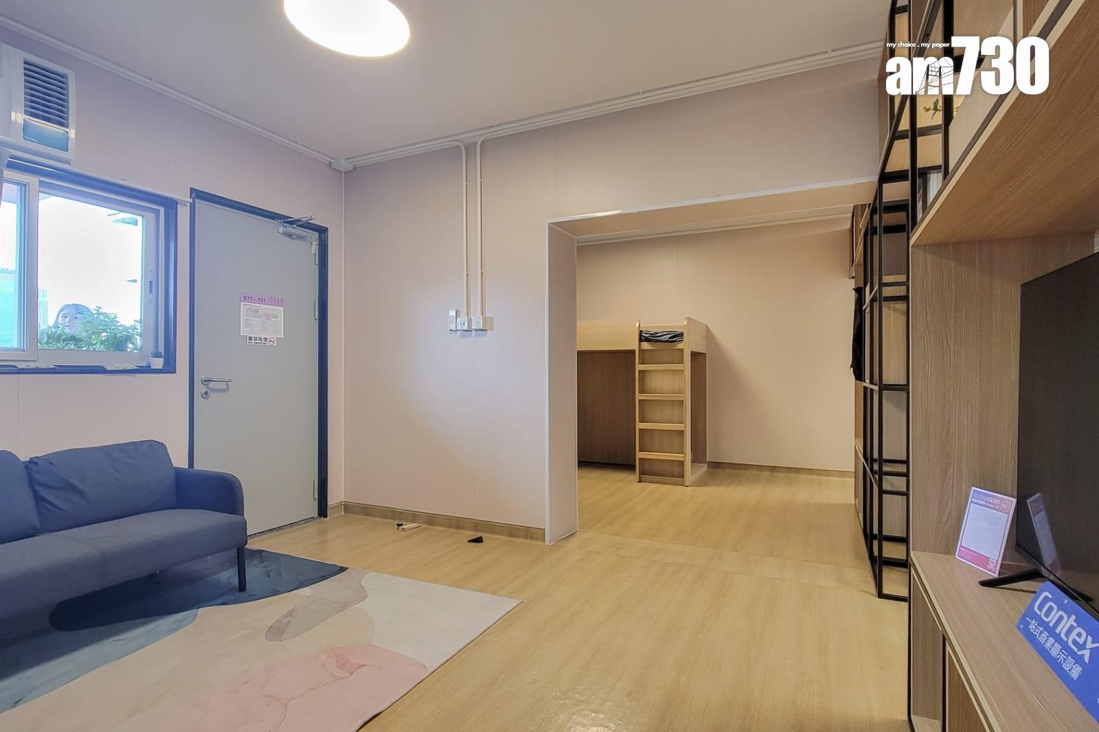 營運方開放予傳媒參觀,最少有3個戶型,包括單人房、雙人房及三人房。(周令知攝)