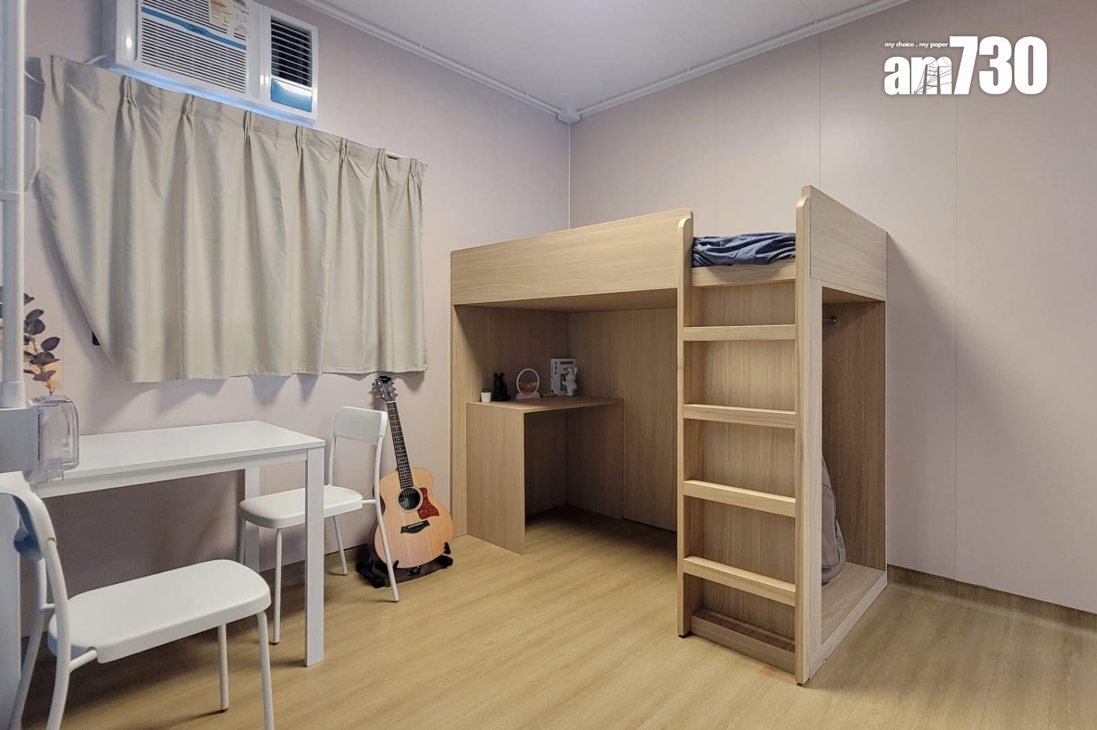 營運方開放予傳媒參觀,最少有3個戶型,包括單人房、雙人房及三人房。(周令知攝)