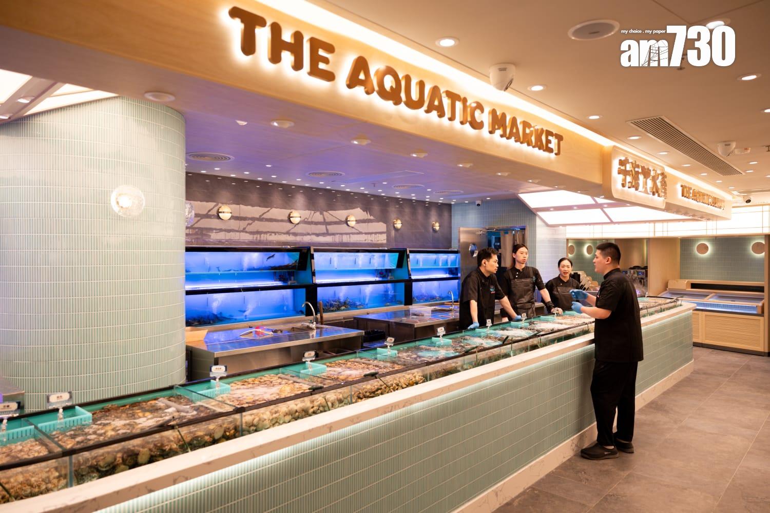 魚缸活海鮮今日供應藍花蟹、鮑魚、花螺、美國蜆、番薯蜆、厚皮蜆、草蝦、基圍蝦、大頭蝦。(周令知攝)