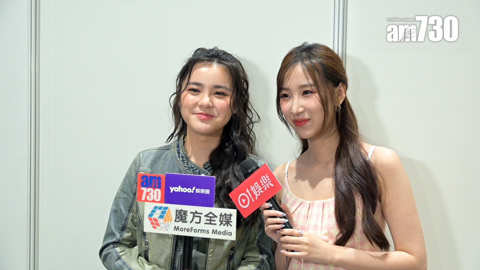 姚焯菲、詹天文受訪時維護Yumi,表示對方目前應該沒有拍拖。 (娛樂組攝)