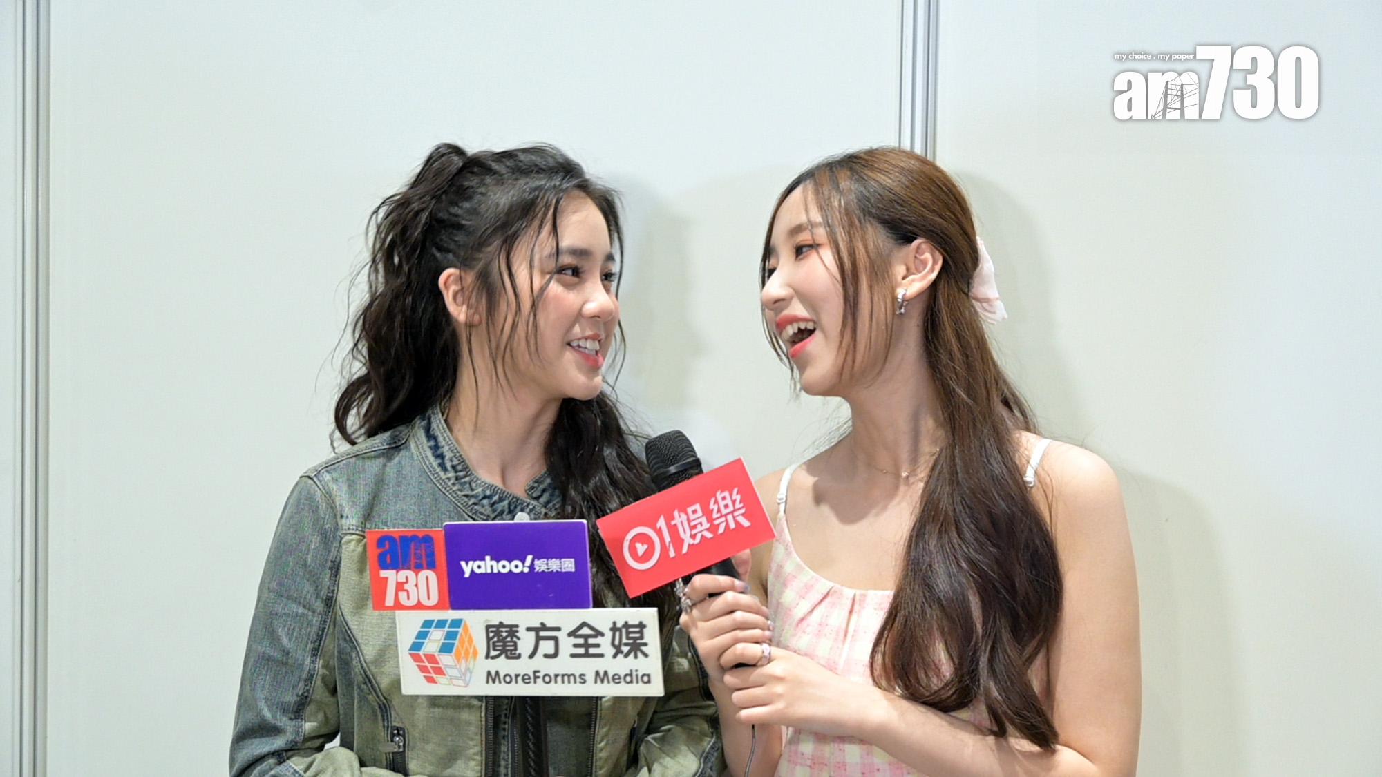 姚焯菲、詹天文受訪時維護Yumi,表示對方目前應該沒有拍拖。 (娛樂組攝)