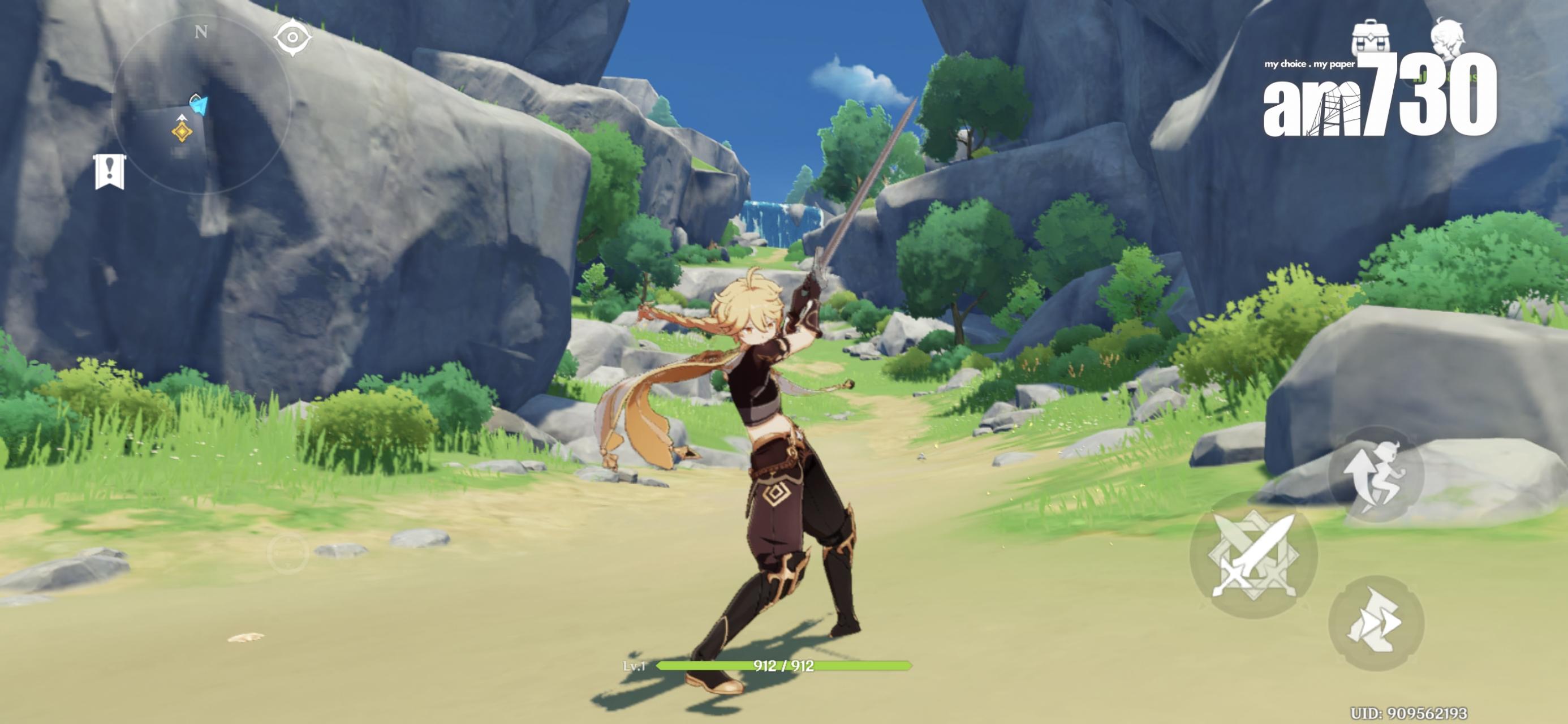 POCO F7遊玩《原神》最高可達到120FPS。