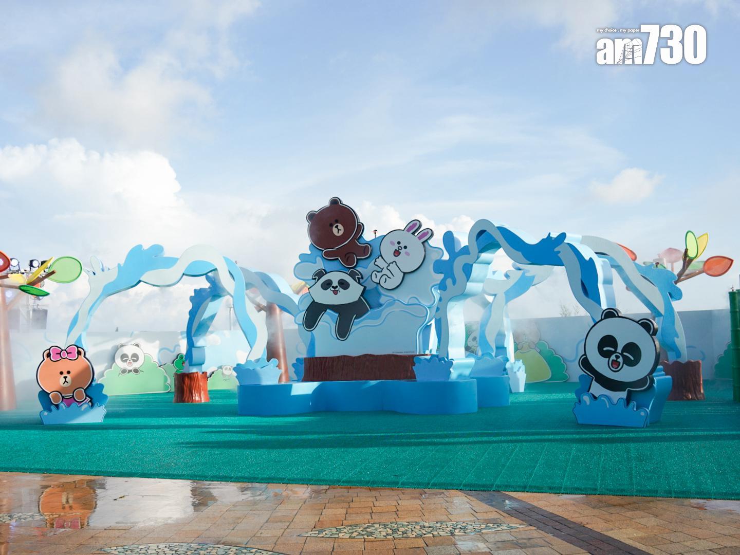 海洋公園周六將舉行大熊貓主題夏水禮。(周令知攝)