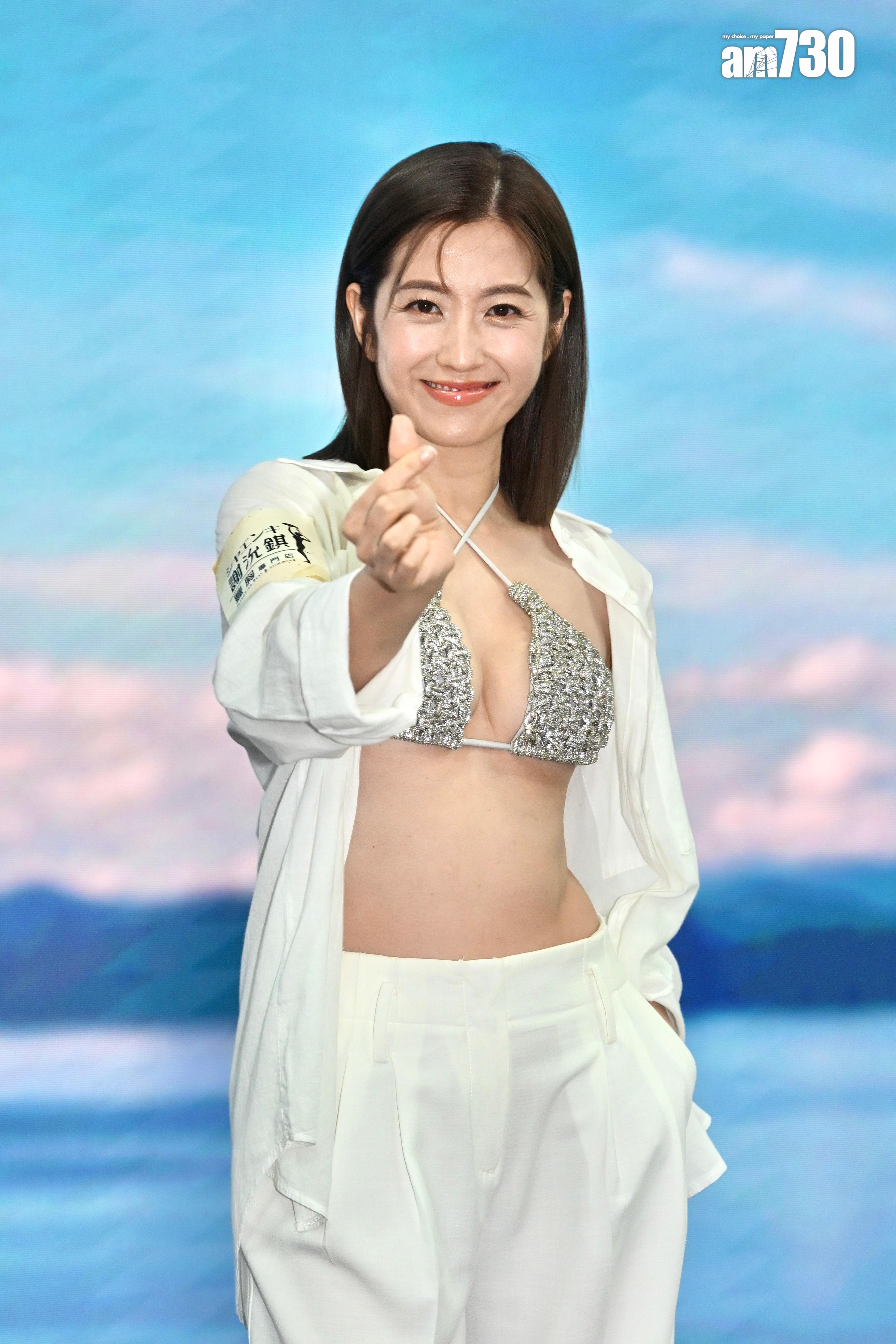 陳自瑤表示做完療程後,身形不錯,上圍也升了一cup。(娛樂組攝)