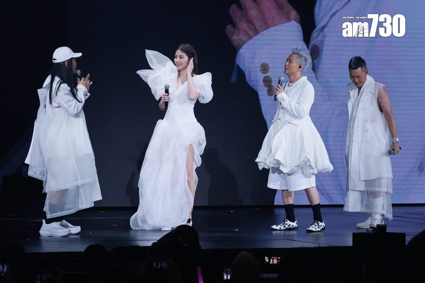 Kelly昨晚(27日)於紅館舉行《陳慧琳Season 2 萬人結界演唱會》尾場,請來草蜢擔任嘉賓,炸爆舞台。(蘇文傑攝)