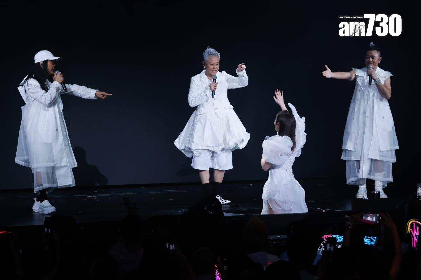 任Kelly《陳慧琳Season 2 萬人結界演唱會》尾場嘉賓,狀態大勇,送上新歌《老的辣》。(蘇文傑攝)