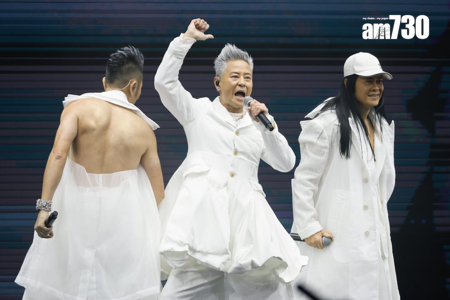 任Kelly《陳慧琳Season 2 萬人結界演唱會》尾場嘉賓,狀態大勇,送上新歌《老的辣》。(蘇文傑攝)