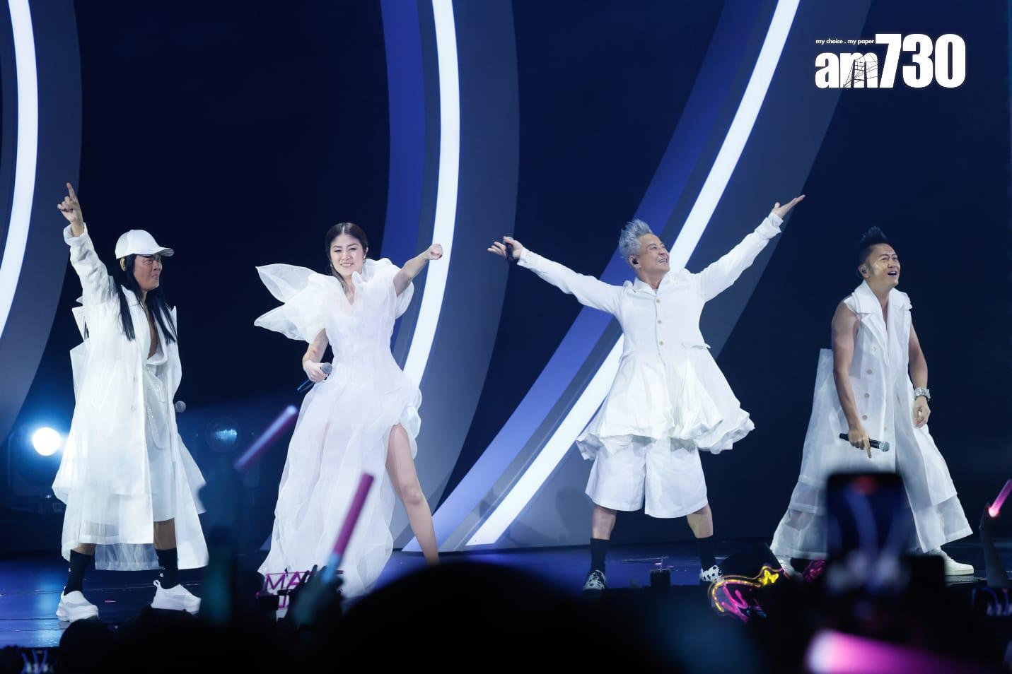 Kelly昨晚(27日)於紅館舉行《陳慧琳Season 2 萬人結界演唱會》尾場,請來草蜢擔任嘉賓,炸爆舞台。(蘇文傑攝)