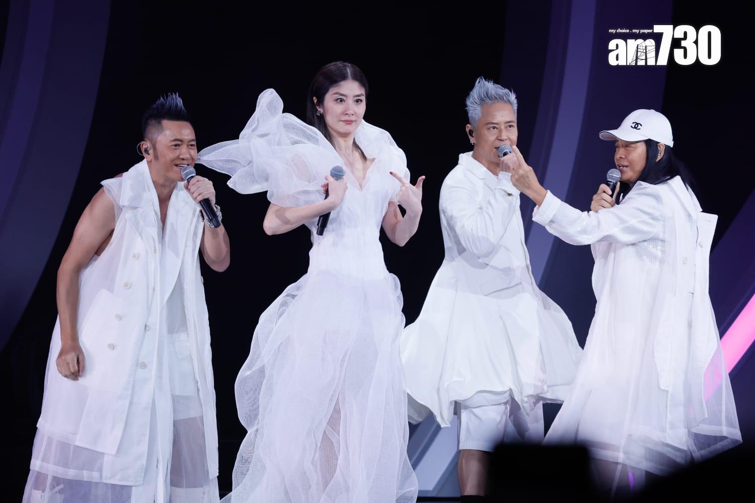 Kelly昨晚(27日)於紅館舉行《陳慧琳Season 2 萬人結界演唱會》尾場,請來草蜢擔任嘉賓,炸爆舞台。(蘇文傑攝)