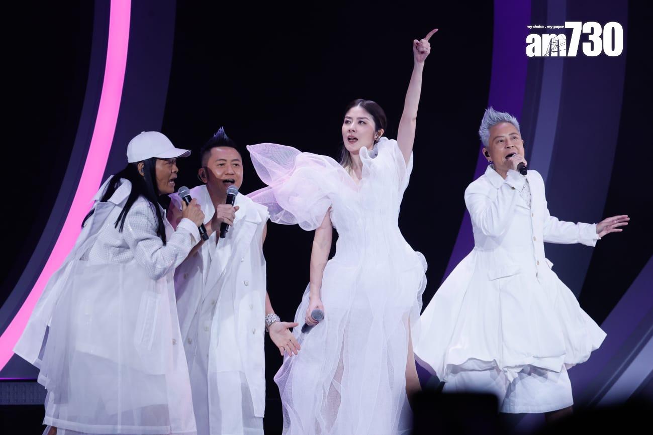 Kelly昨晚(27日)於紅館舉行《陳慧琳Season 2 萬人結界演唱會》尾場,請來草蜢擔任嘉賓,炸爆舞台。(蘇文傑攝)