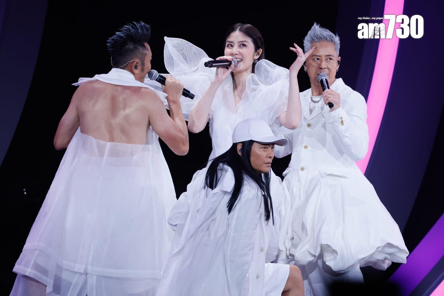 Kelly昨晚(27日)於紅館舉行《陳慧琳Season 2 萬人結界演唱會》尾場,請來草蜢擔任嘉賓,炸爆舞台。(蘇文傑攝)