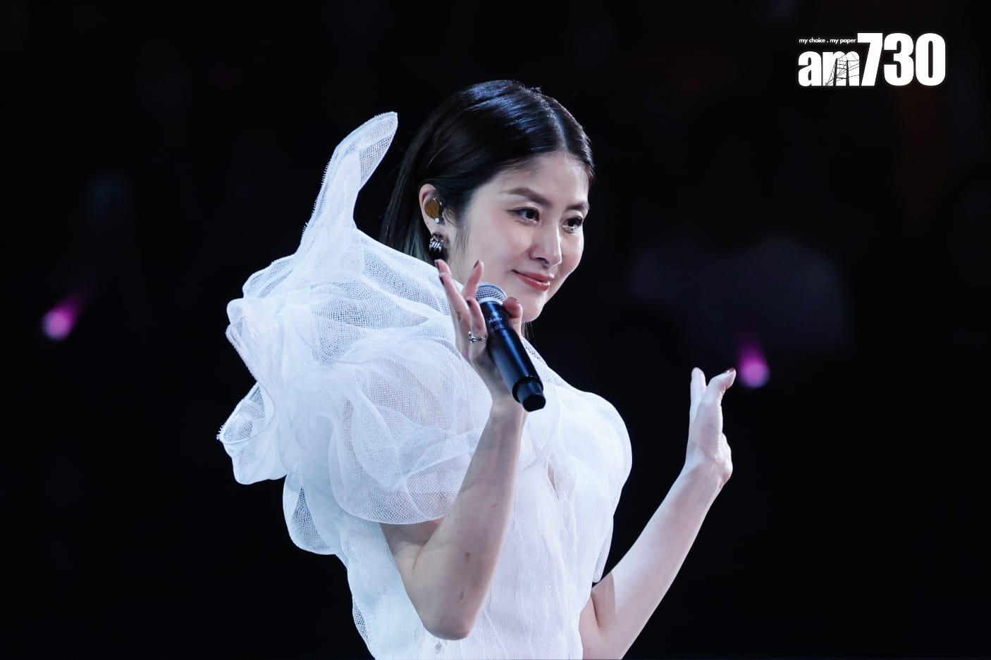 Kelly昨晚(27日)於紅館舉行《陳慧琳Season 2 萬人結界演唱會》尾場,再次感觸落淚。(蘇文傑攝)