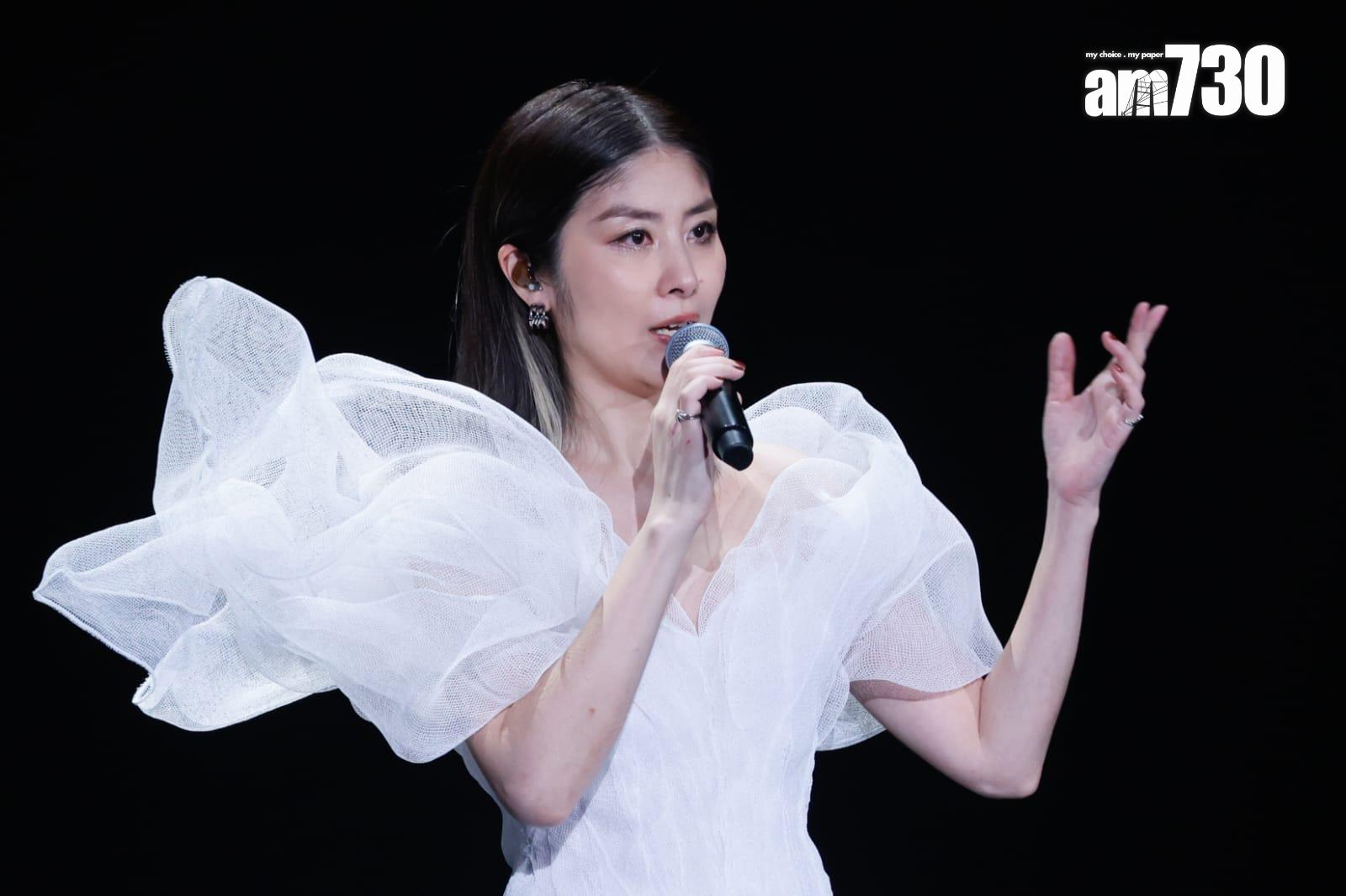 Kelly昨晚(27日)於紅館舉行《陳慧琳Season 2 萬人結界演唱會》尾場,再次感觸落淚。(蘇文傑攝)