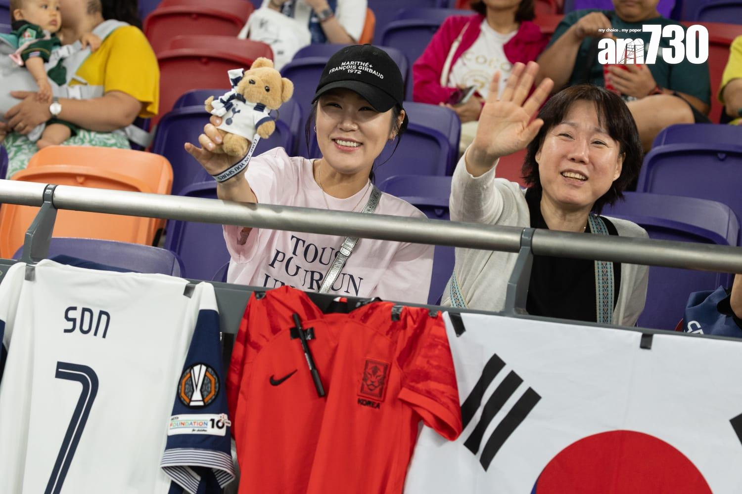 來自南韓的球迷。(蘇文傑攝)