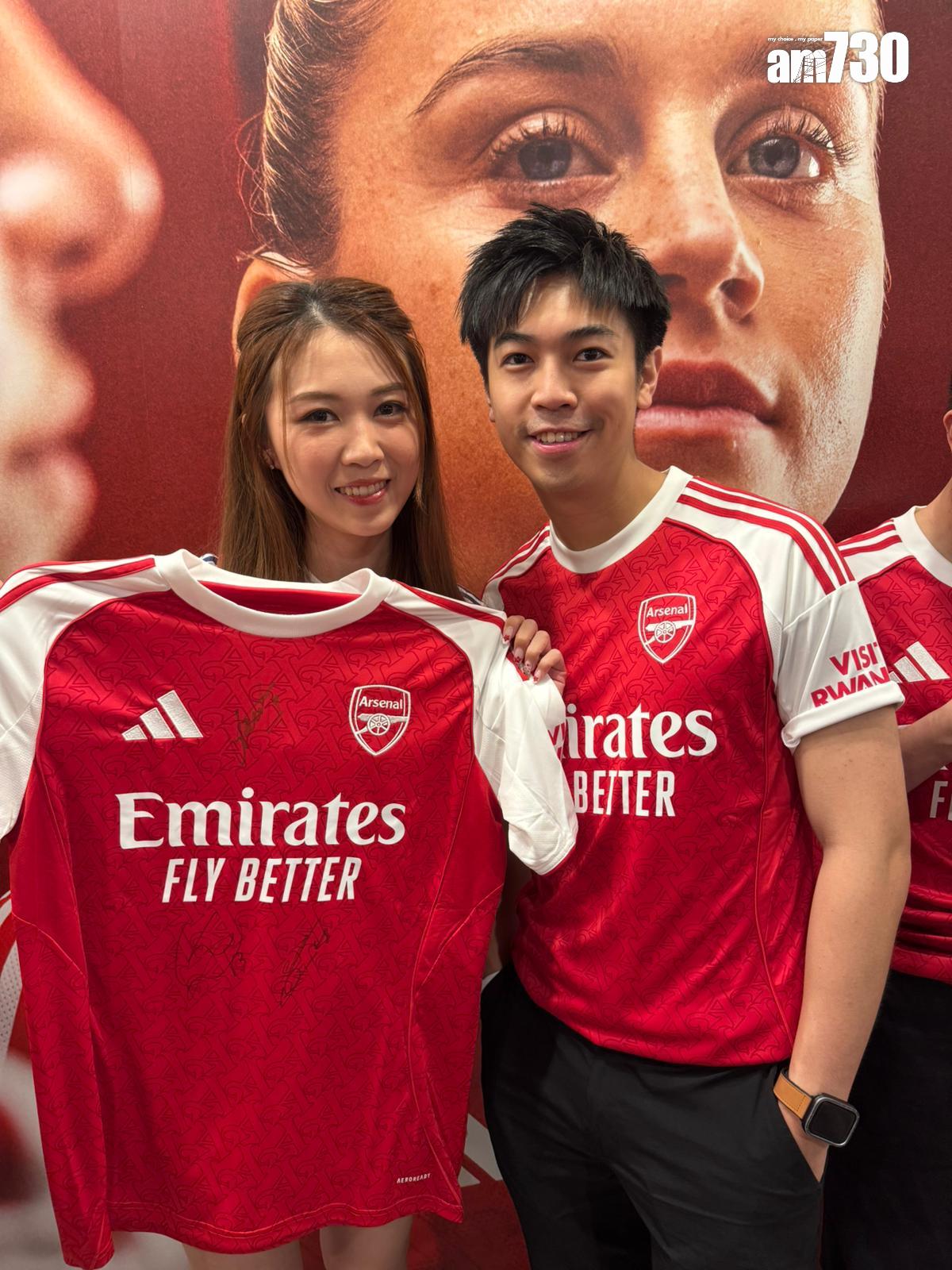 阿仙奴訪港|張嘉殷及Gary劉嘉瑋出席活動。