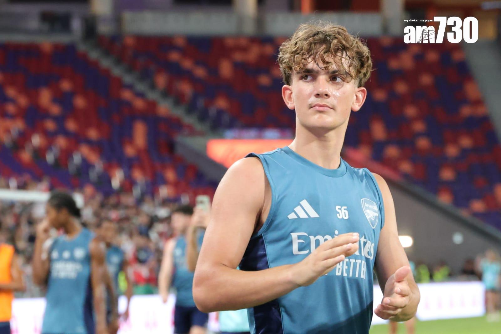 阿仙奴小將的麥斯唐文。(吳康琦攝)