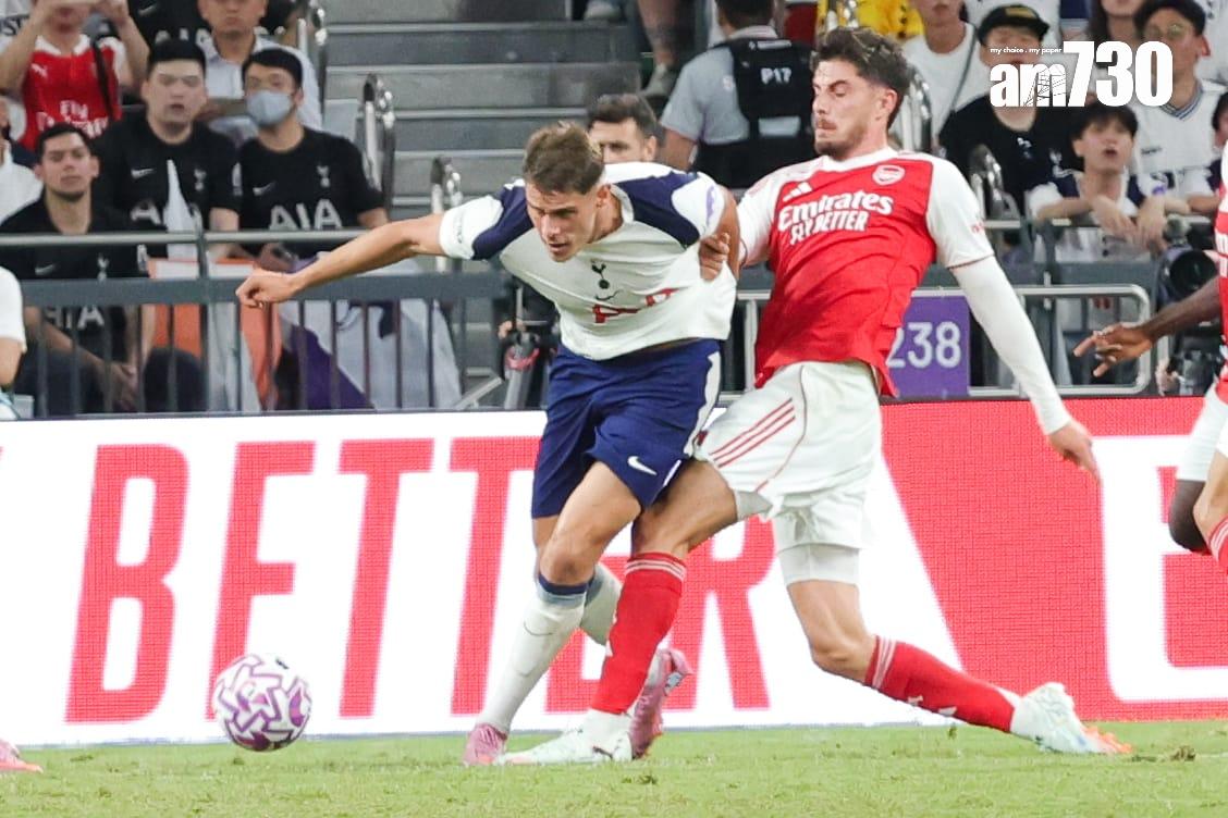 熱刺友賽1:0擊敗阿仙奴。(吳康琦攝)