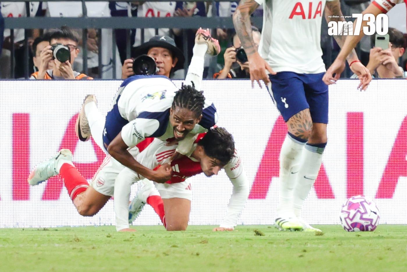 熱刺友賽1:0擊敗阿仙奴。(吳康琦攝)